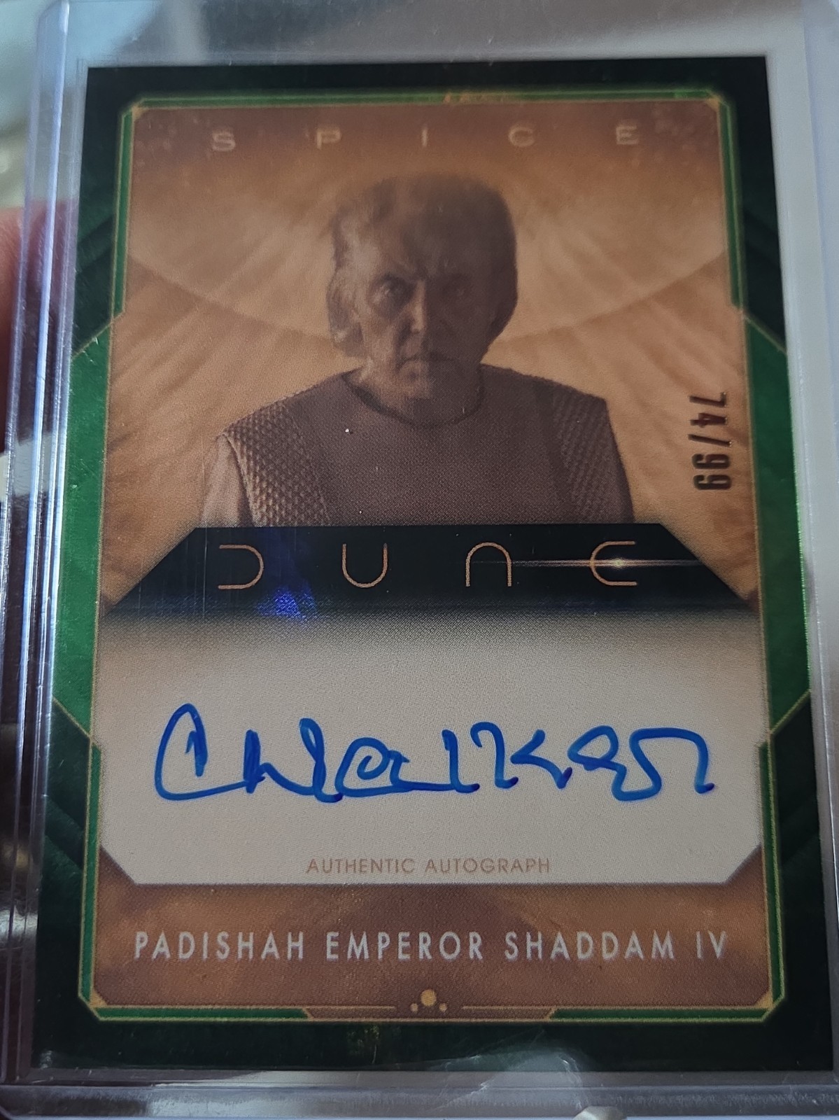 Christopher Walken Emperor Shaddam IV 2025 Topps Chrome Dune Spice Auto #d 74/99