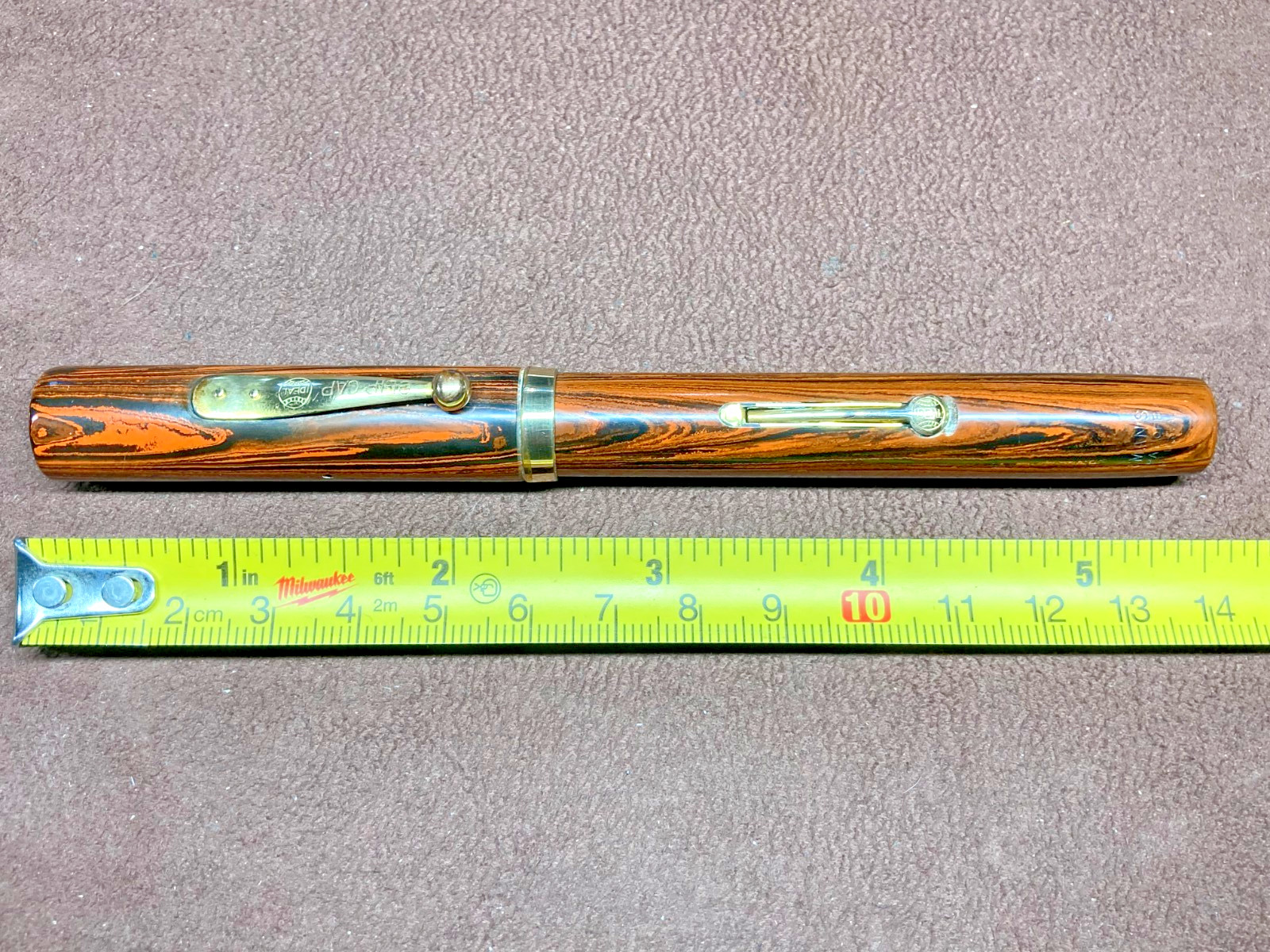 WATERMAN 56 FOUNTAIN PEN MAGNIFICENT WOODGRAIN MOTTLED HARD RUBBER