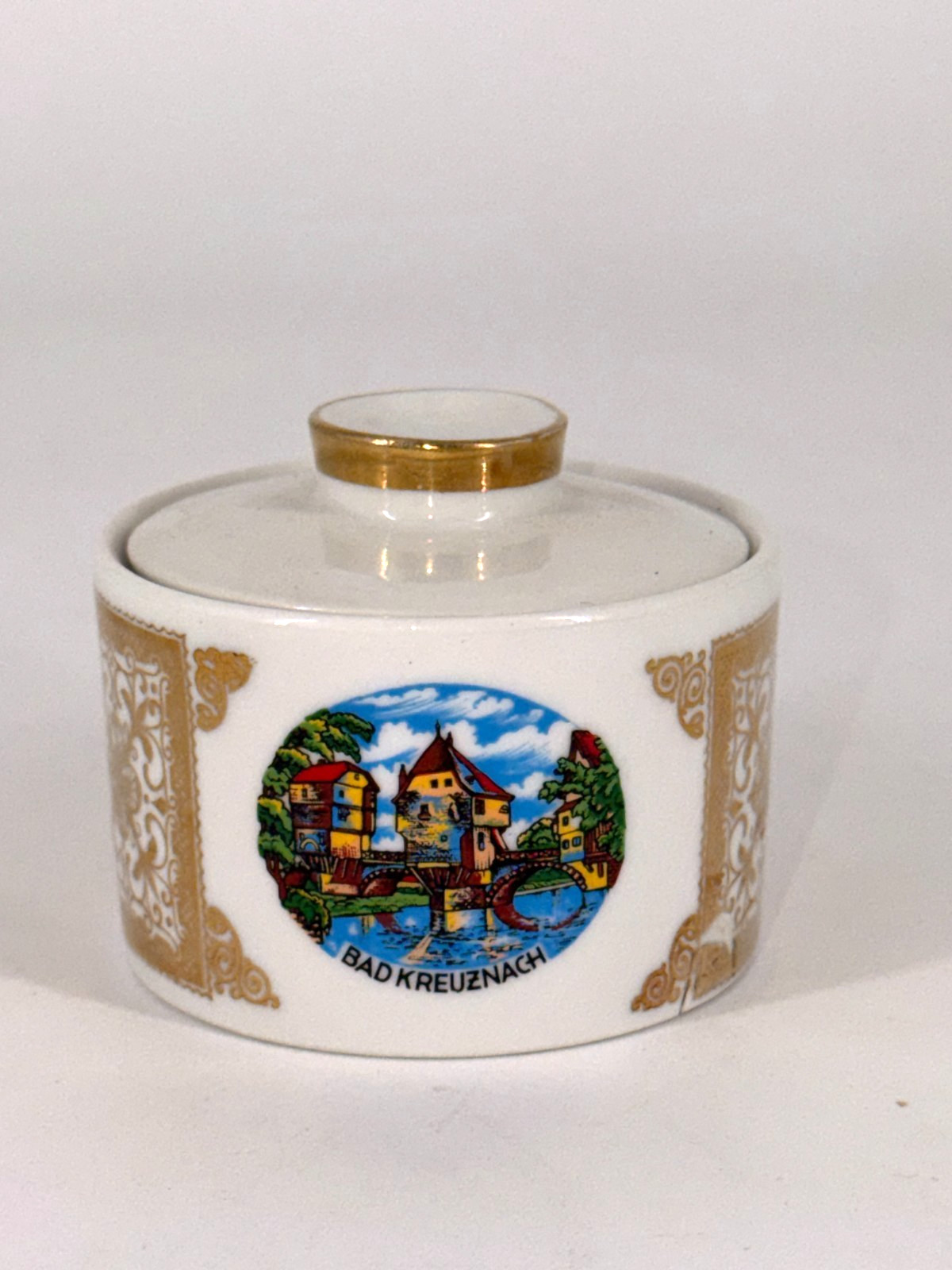 Vintage Winterling Röslau Bavaria Porcelain Bad Kreuznach Germany Lidded Jar