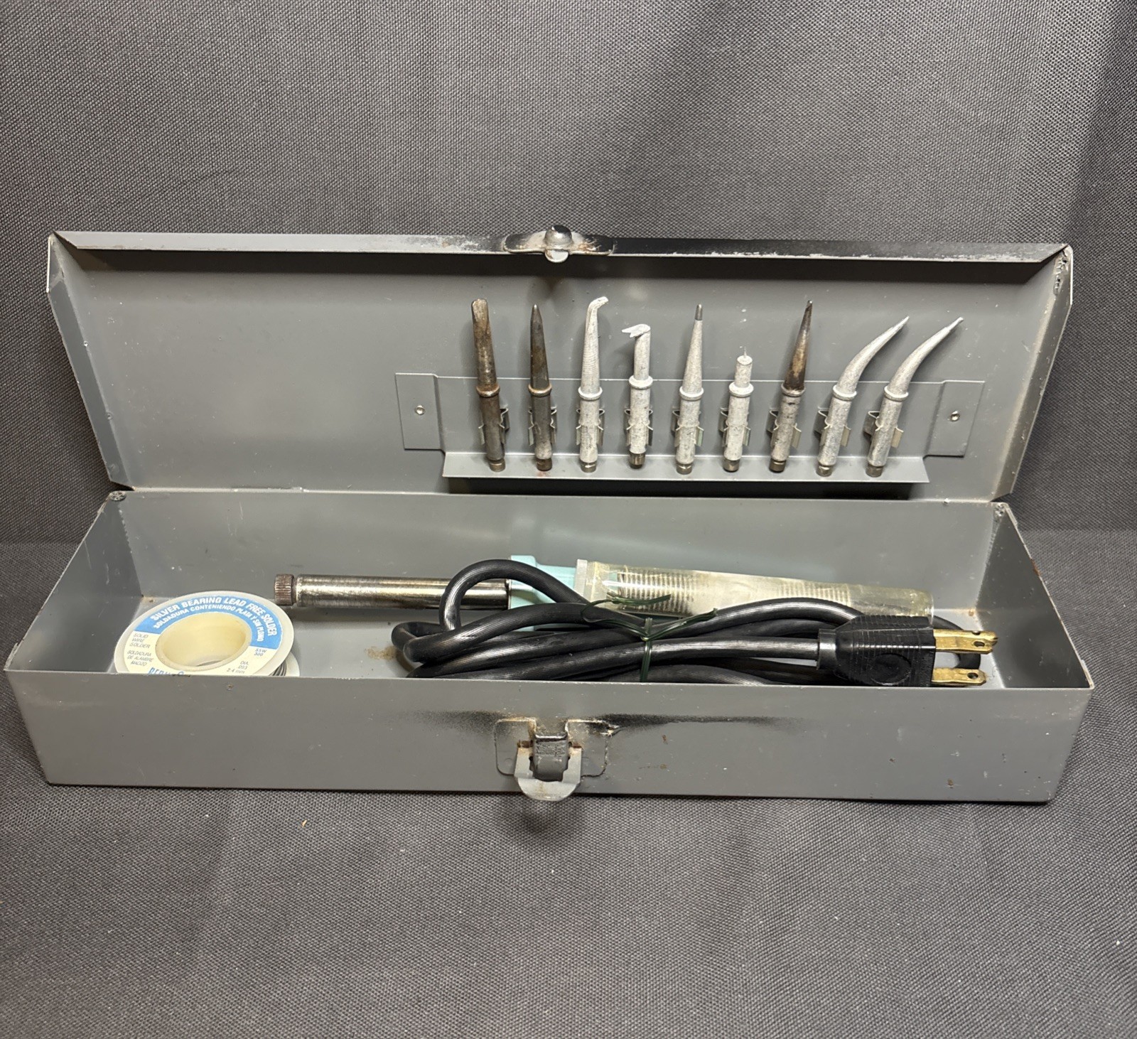 Vintage Weller W60 60 Watt Soldering Iron Kit W/ Tips Original Case VGC USA