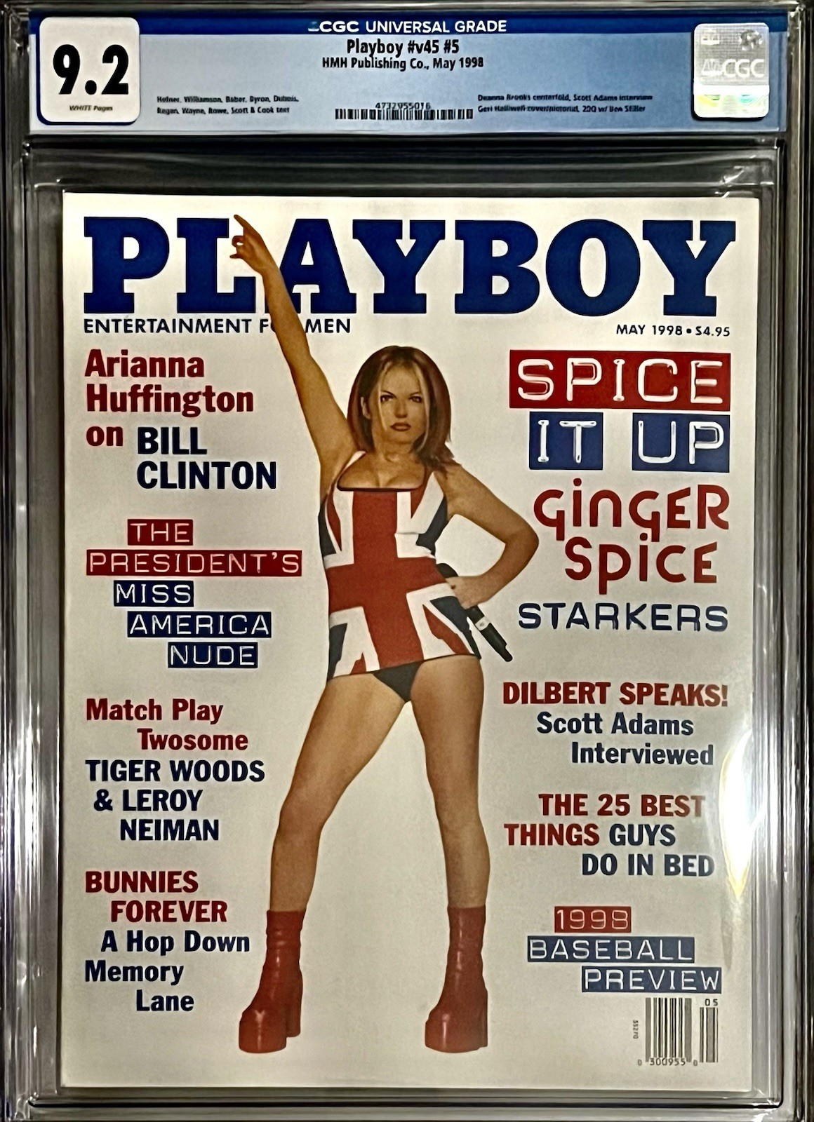 CGC Graded 9.2 Ginger Spice Playboy #v45 #5 HMH Publishing Co. May 1998