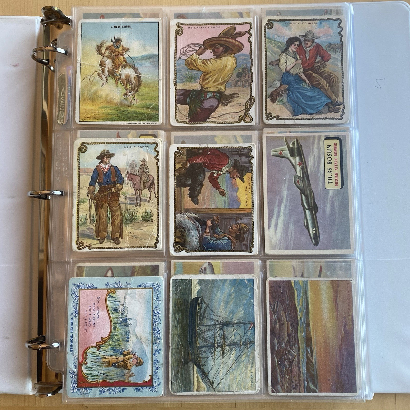 Vintage Hassan Cigarette Tobacco Cards Cowboy Indian Turkish Trophies c1910