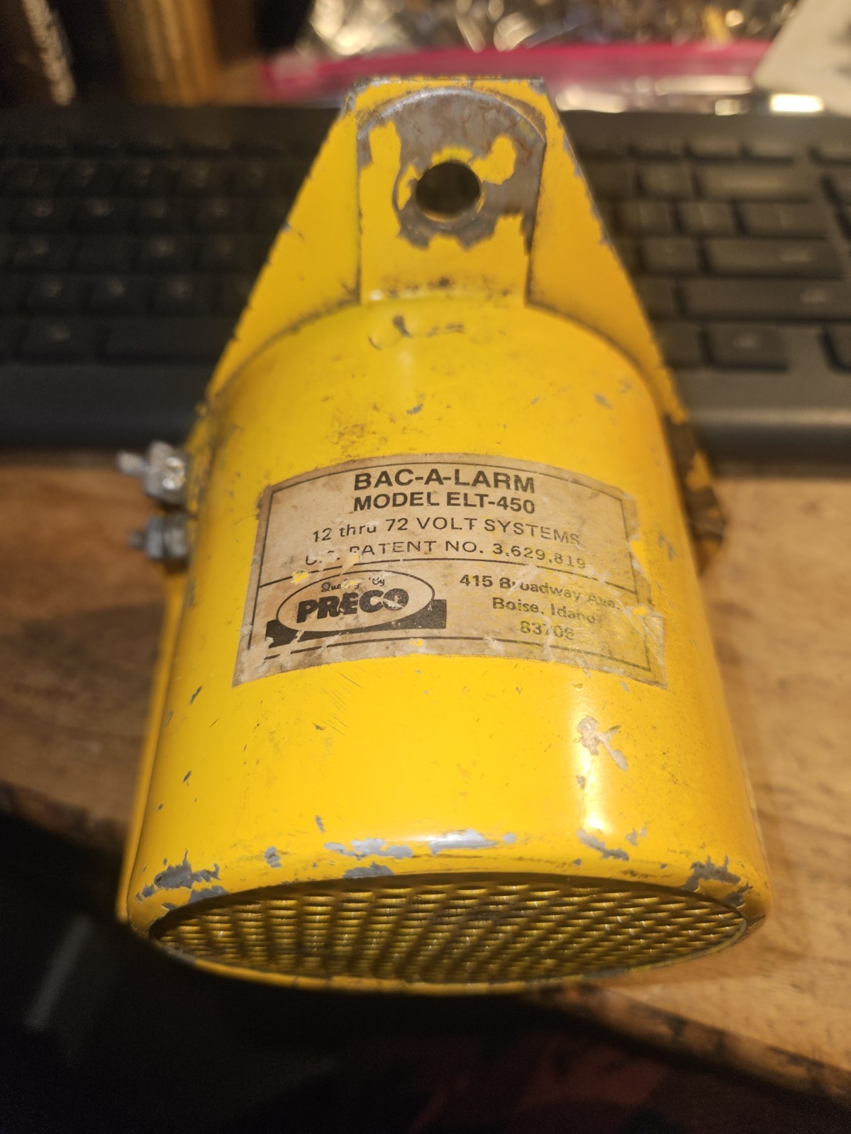 RARE VINTAGE USED PRECO MODEL ELT-450 BAC-A-LARM 12-72 VOLT SYSTEM AVIATION 