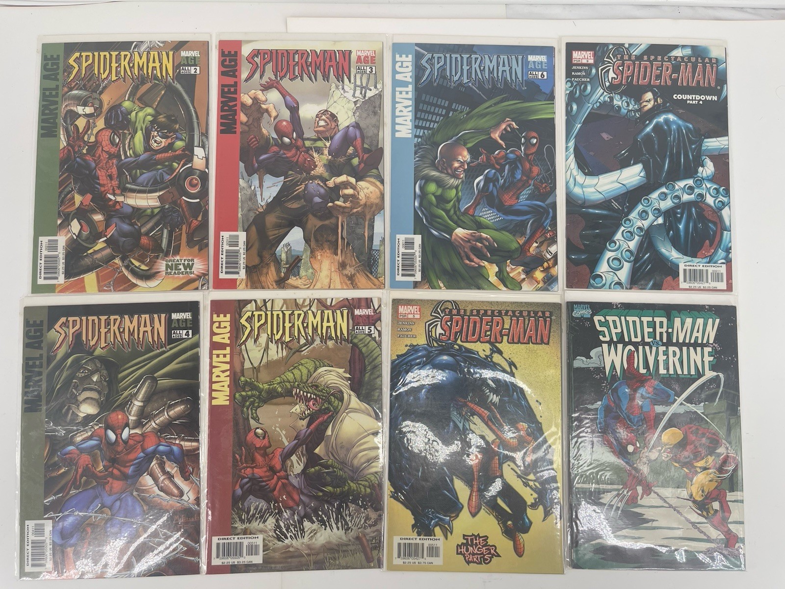 Spider-Man Marvel Comics Lot 8 Books Marvel Age #2-6 Spectacular Venom #8