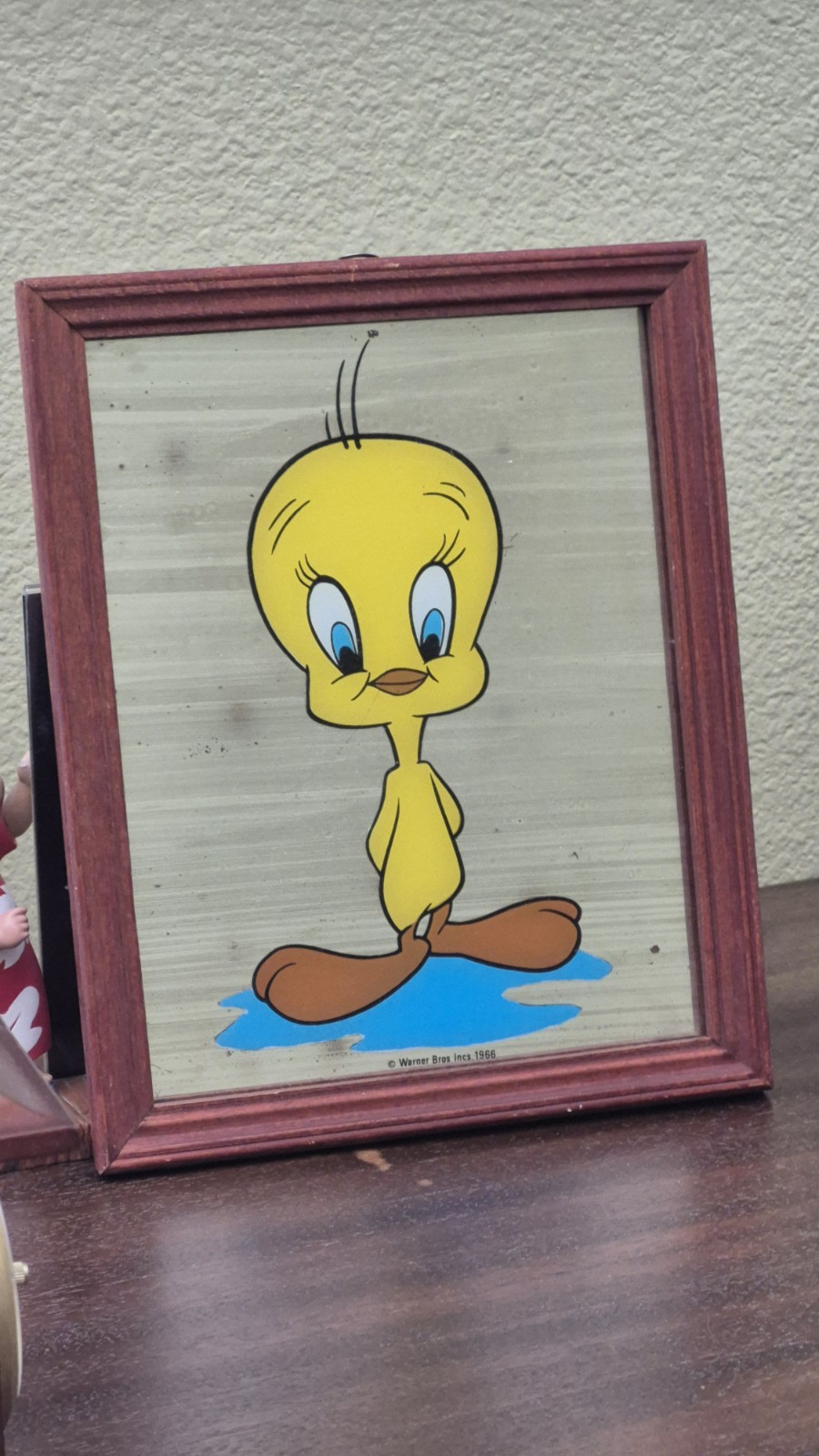 1980s Vintage Tweety Bird Mirror From Mariott\'s Great America Looney Tunes