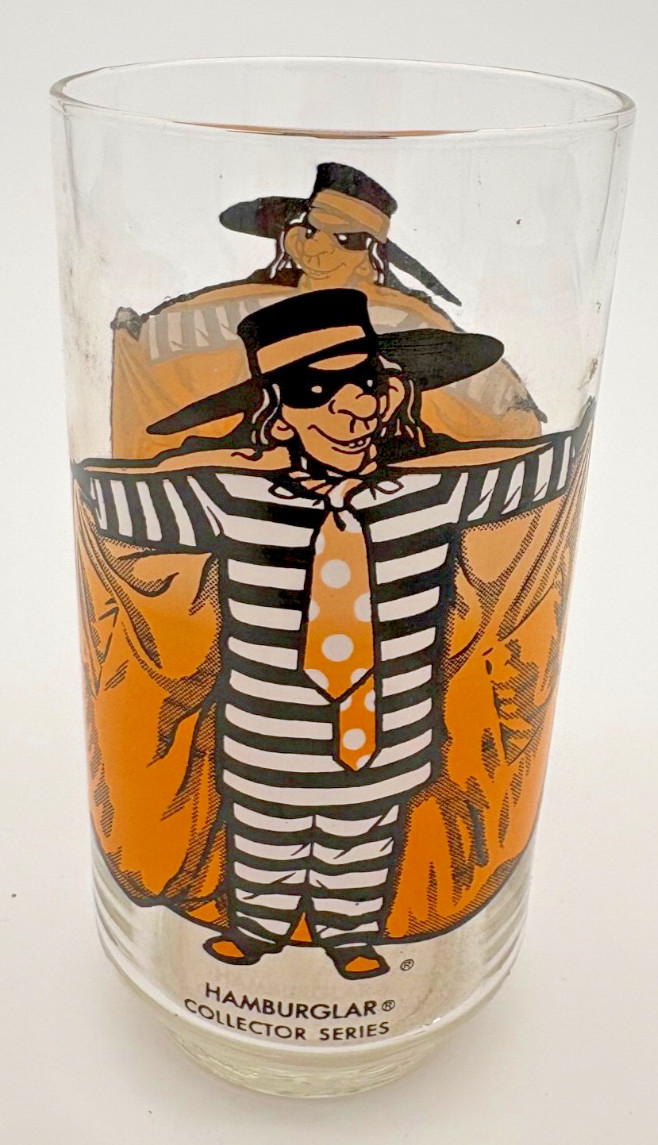 Vintage - McDonald\'s - 1977 - Collector Series - Glass - Cup - Hamburglar