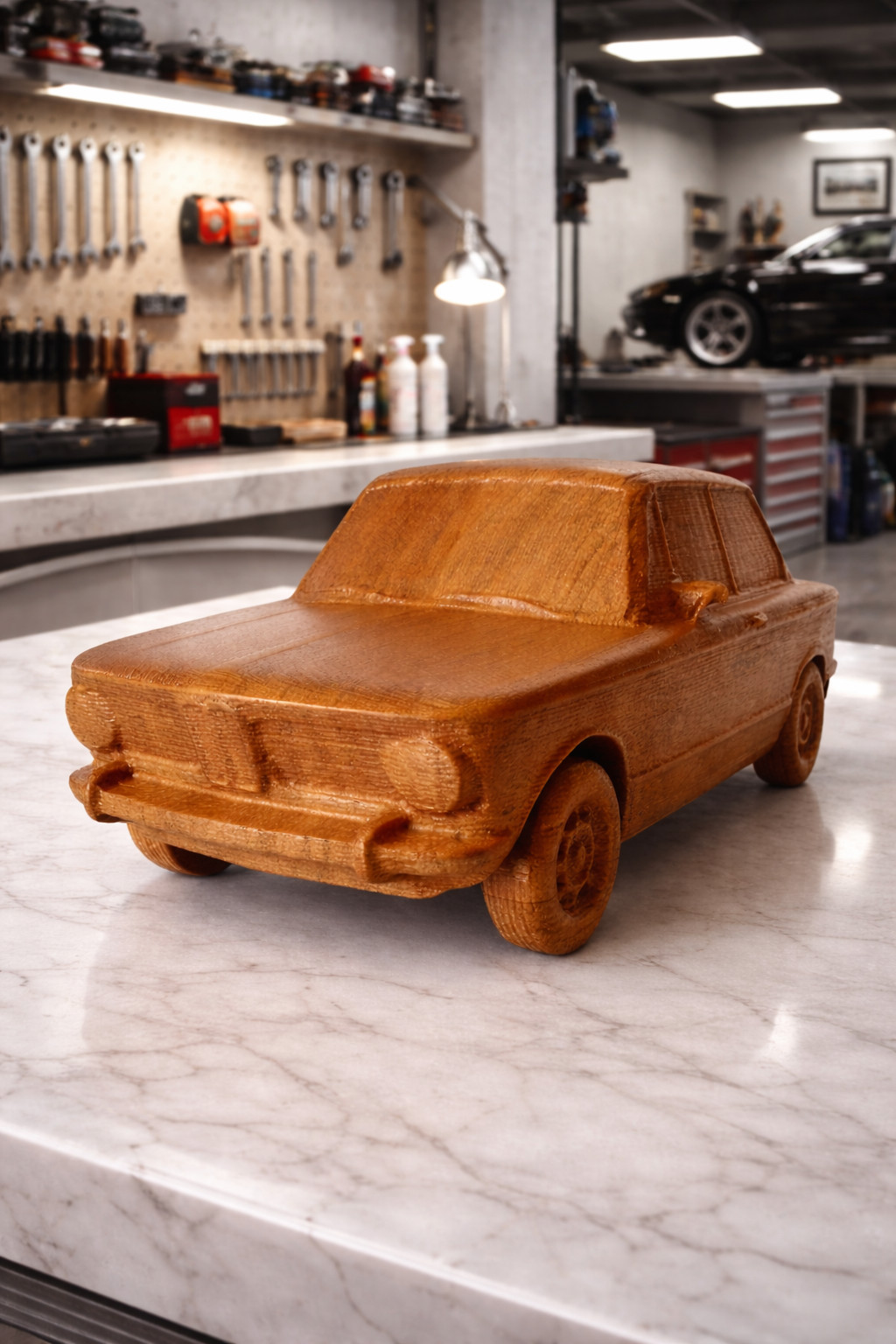 1:16 Vintage German Coupé – Collector Wooden Model Car | Automobilia