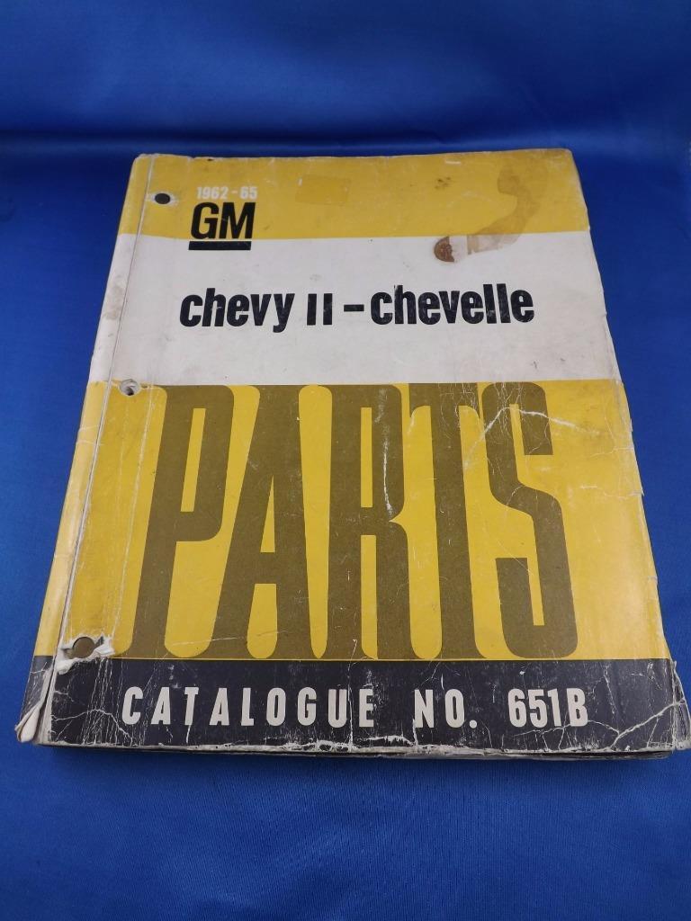 GM CHEVY II CHEVELLE MASTER PARTS CATALOGUE 651B CHASSIS BODY 1962-65
