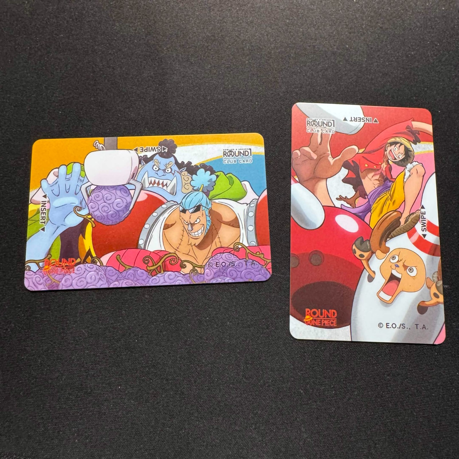 Round1 X One Piece Promo Club Card Luffy And Chopper Plus Franky And Jinbe