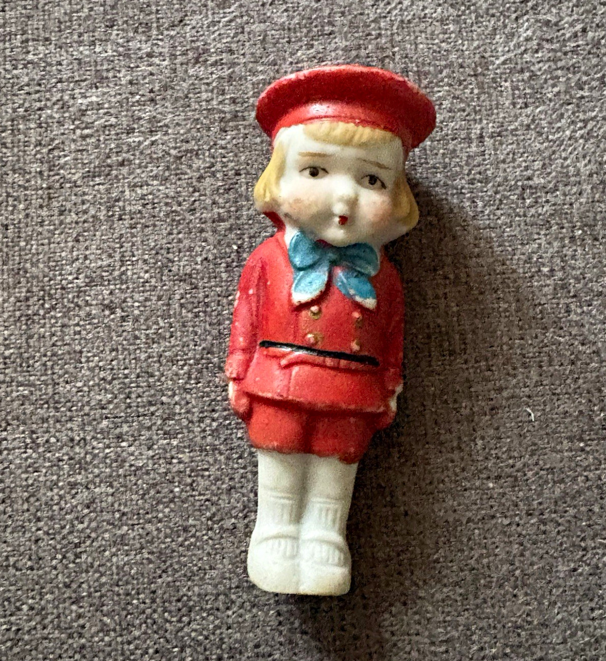 Vintage 1920s Buster Brown advertising  hand-painted bisque porcelain penny doll