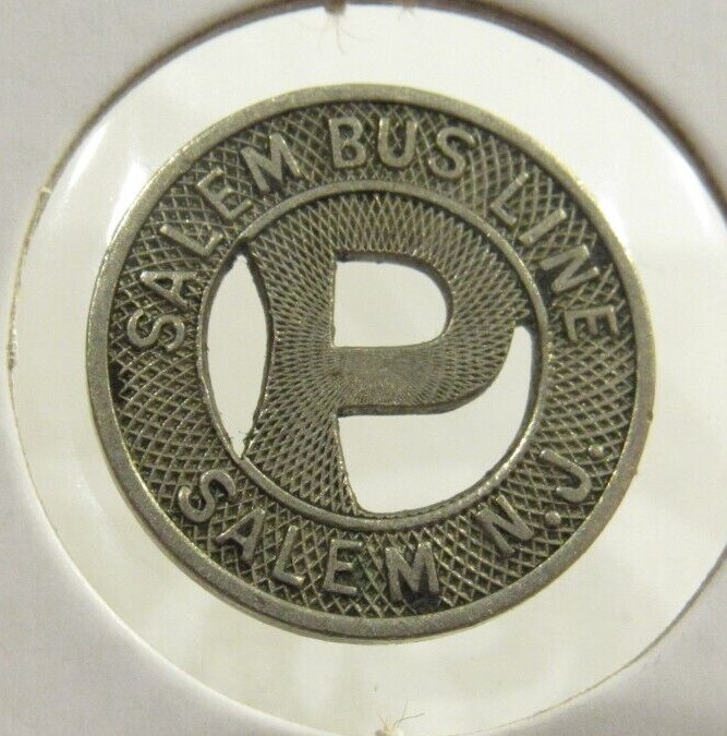 1946 Salem Bus Line Salem, NJ Transit Token - New Jersey