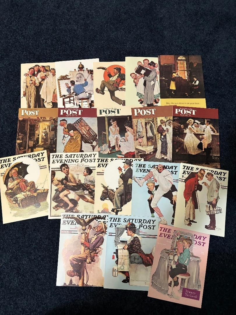 38 New  Norman Rockwell Blank Greeting Cards By Leanin\' Tree - No Envelopes