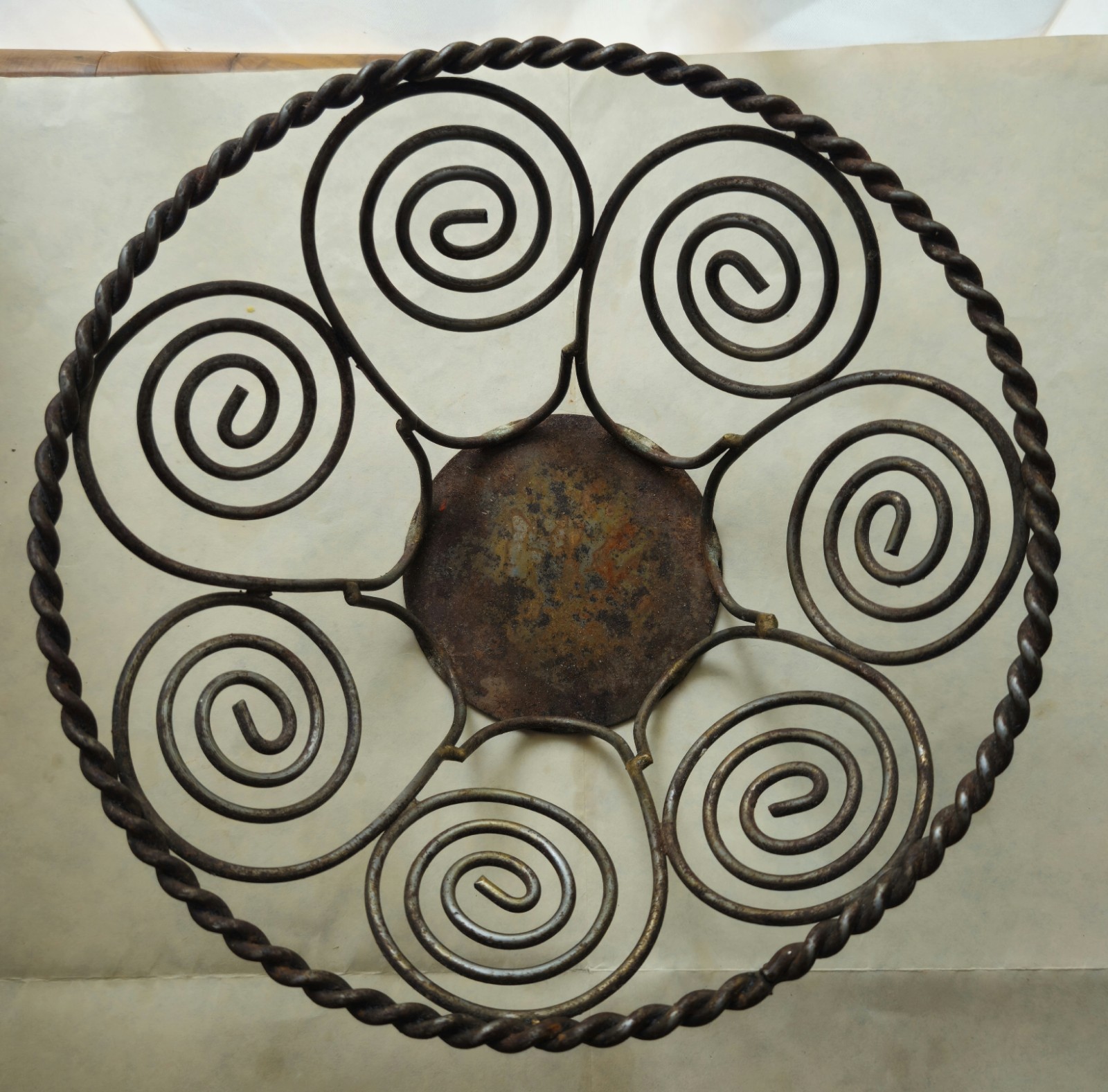 Vtg PIER ONE Spiral Whimsical Galvanized Steel Spiral 8\