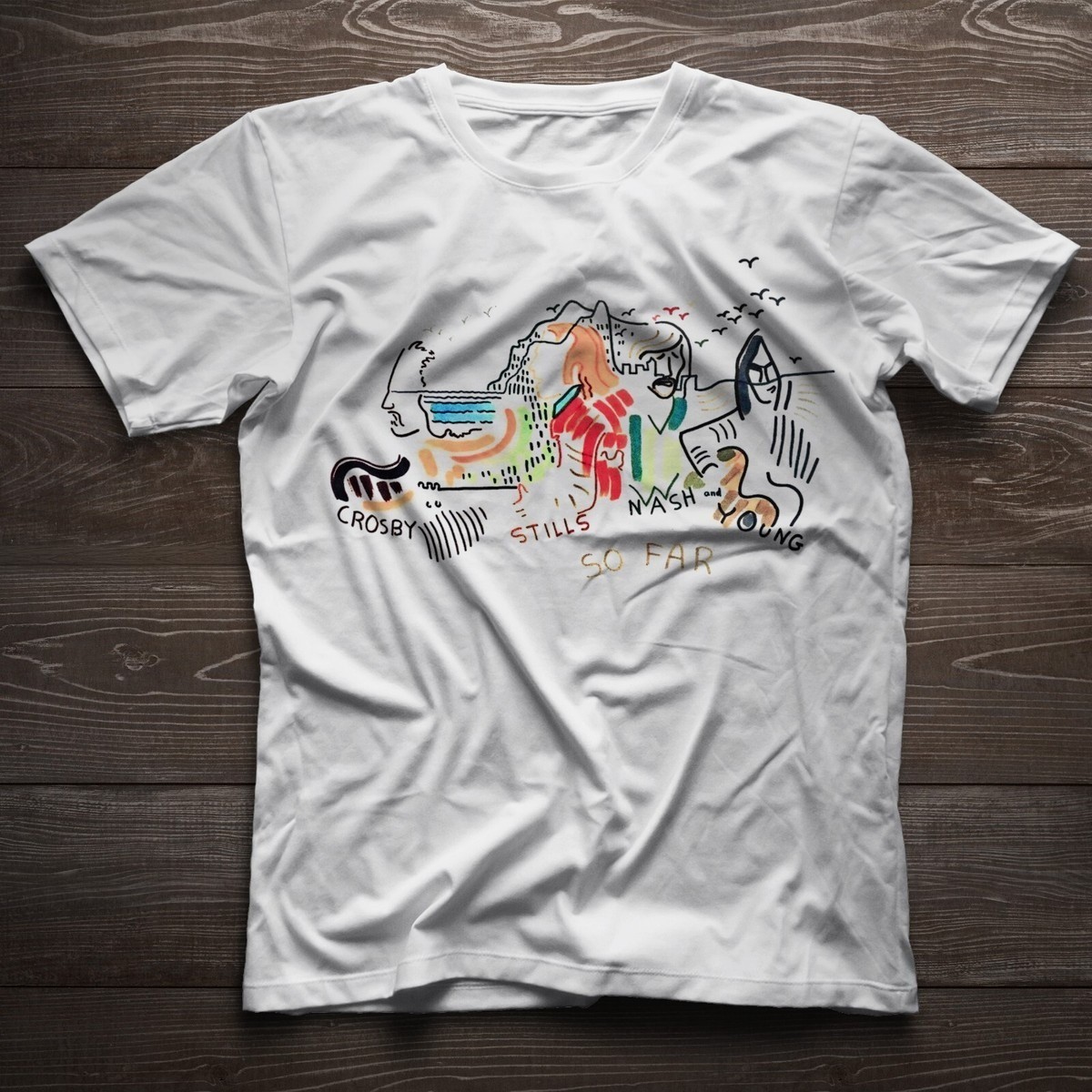 Rare Crosby Stills Nash And Young Unisex Men S-235XL 20D2052