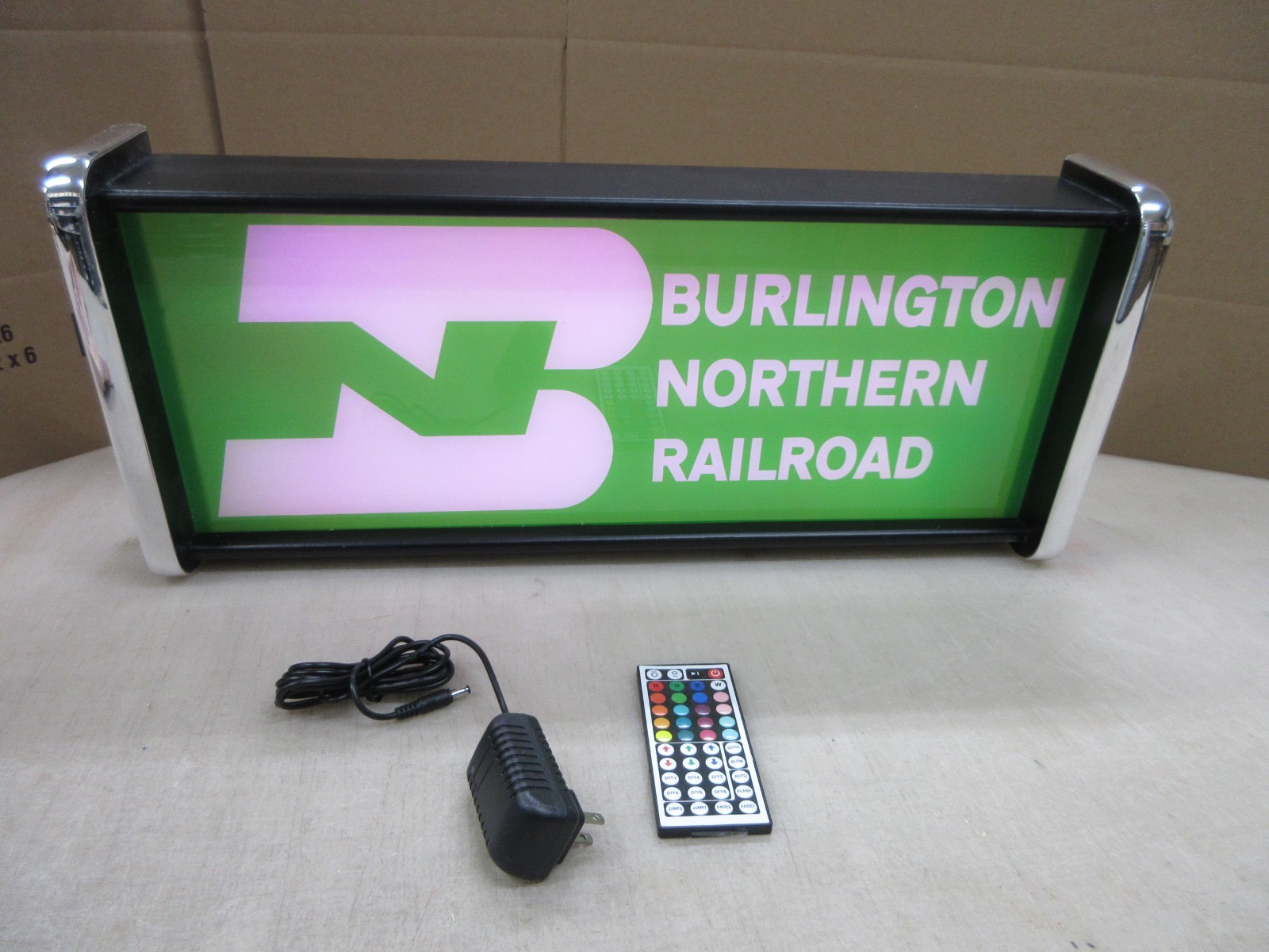Burlington Northern LED Display lighted sign lightbox Wall Hanging Light