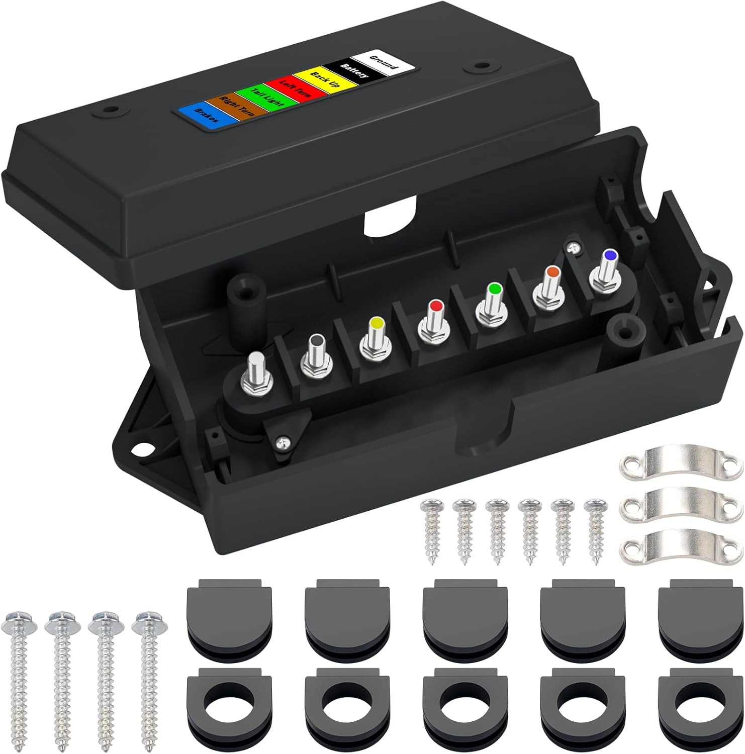 7 Way Trailer Junction Box Weatherproof 7 Pin Trailer Wiring Box 7