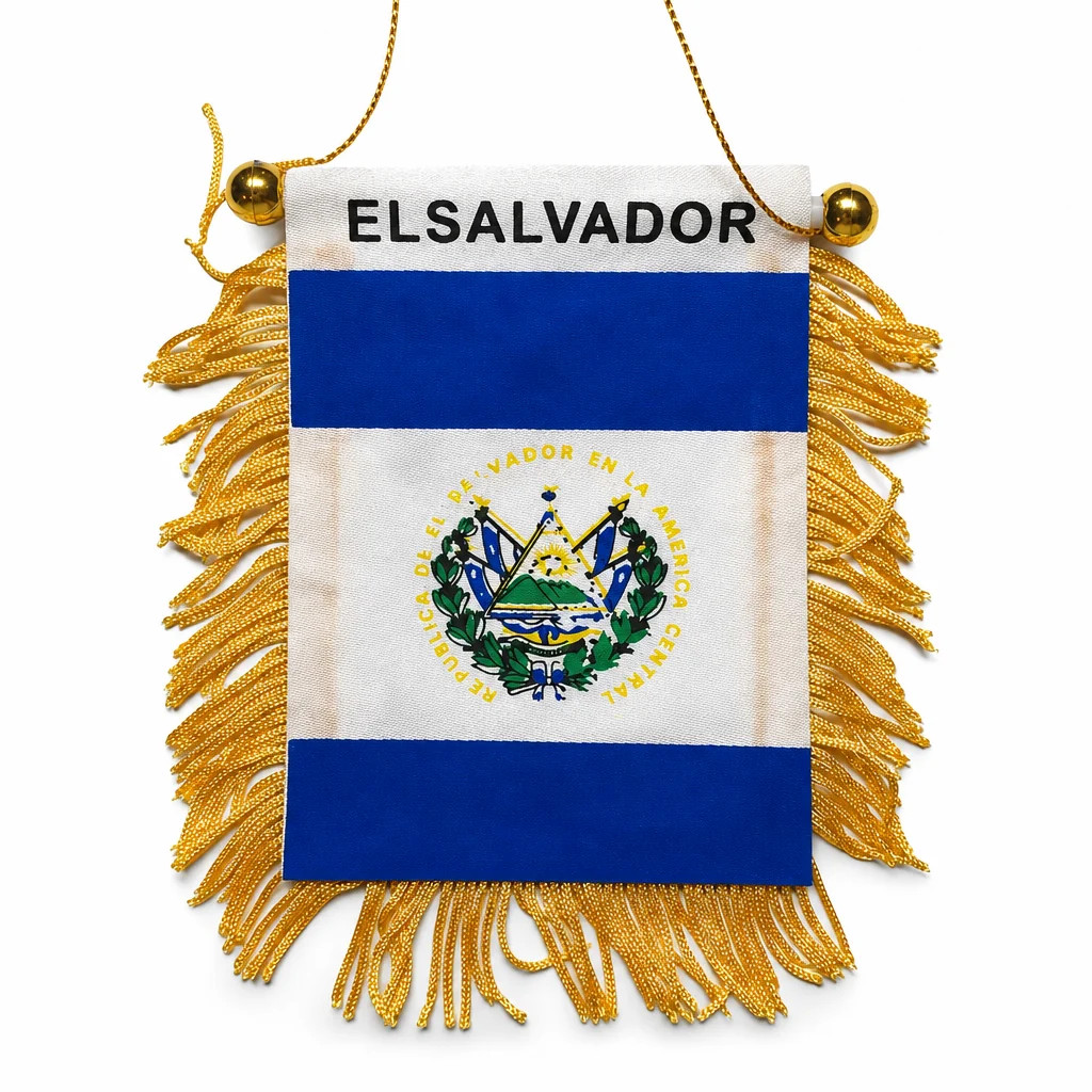 El Salvador Mini Banner Flag 4x6 – Salvadoran Pride Small Desk & Hand Flag