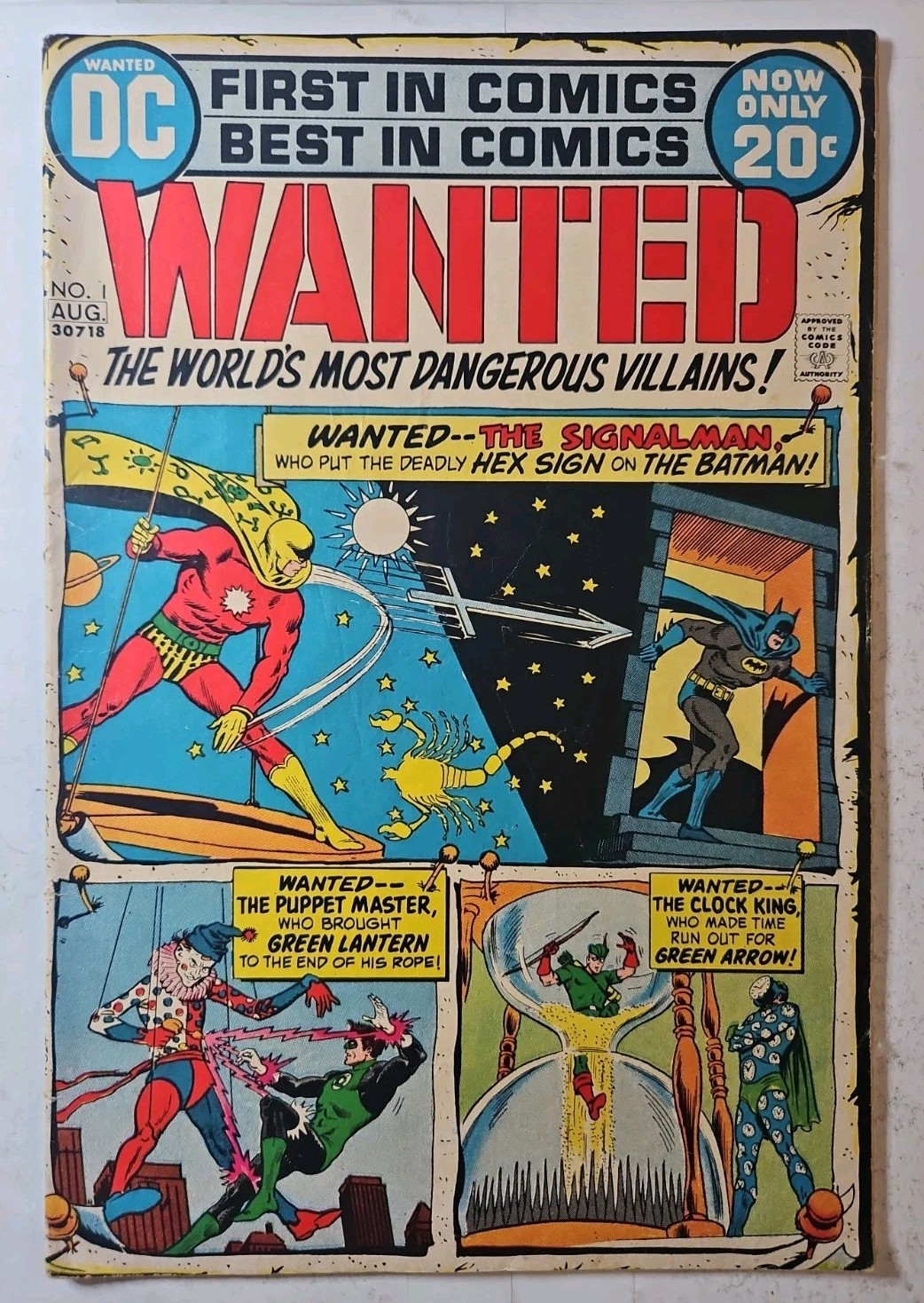 Wanted. the World\'s Most Dangerous Villains #1 (DC  1972) Vf- Ships In Toploader