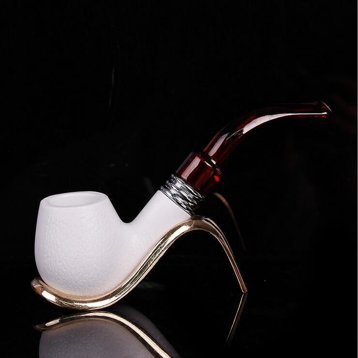 Classic Curved Stem Tobacco Smoking Pipe Portable Handheld Cigar Pipe Collection