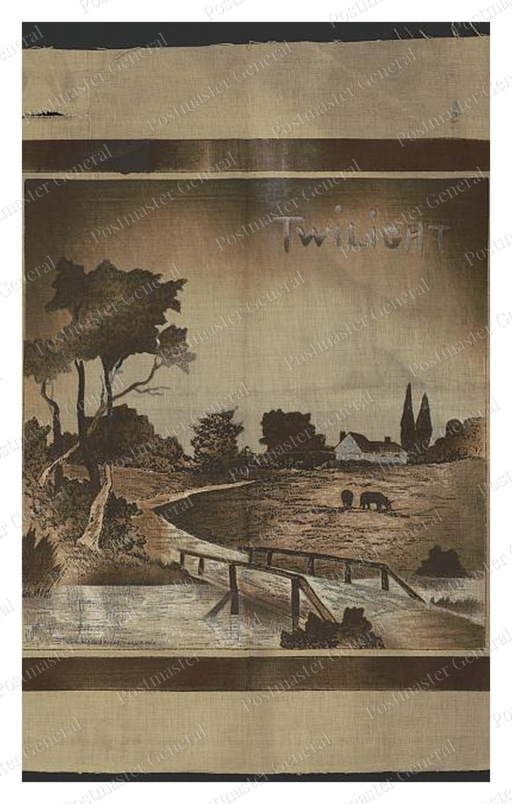 Twilight Countryside Standard Postcard COPY RPPC