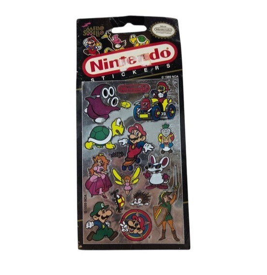 Vintage 1989 Mello Smello Nintendo Stickers SEALED