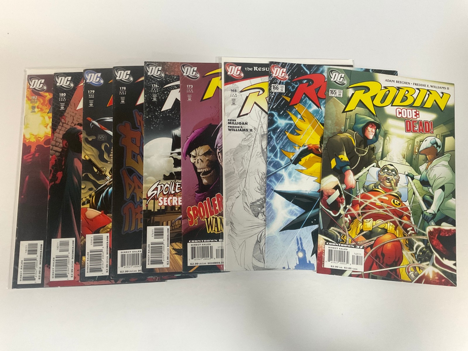 ROBIN #165 166 168 173 176 178 179 180 182 (DC/2007/0625743) SET LOT OF 9