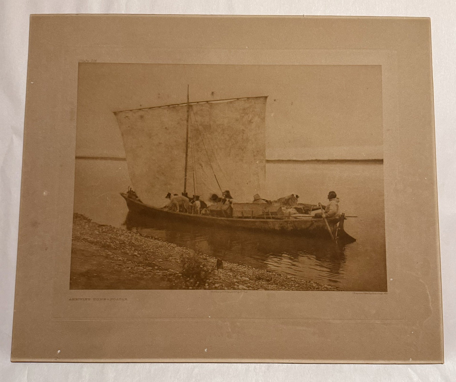 Edward S. Curtis Photogravure - Arriving Home Noatak - 1928 American Indian 715