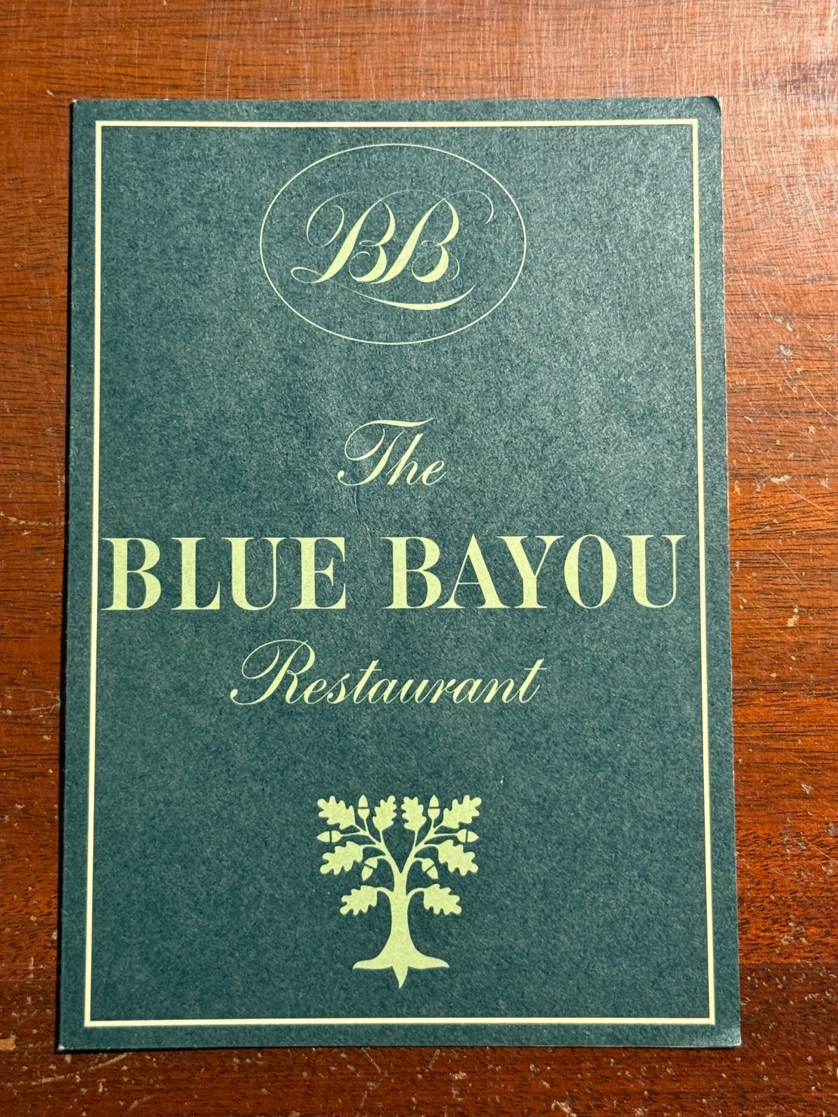The Blue Bayou Restaurant New Orleans Disneyland Pirates of the Caribbean Menu