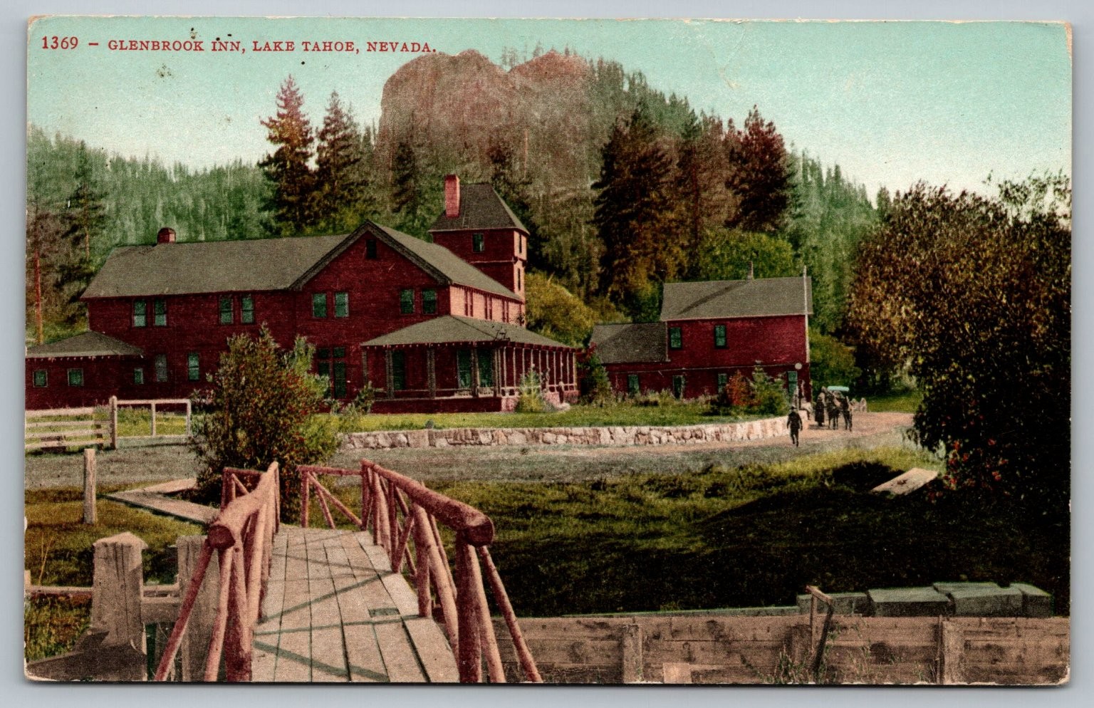 Vintage Glenbrook Inn Lake Tahoe Nevada Postcard 1908 Edward Mitchell