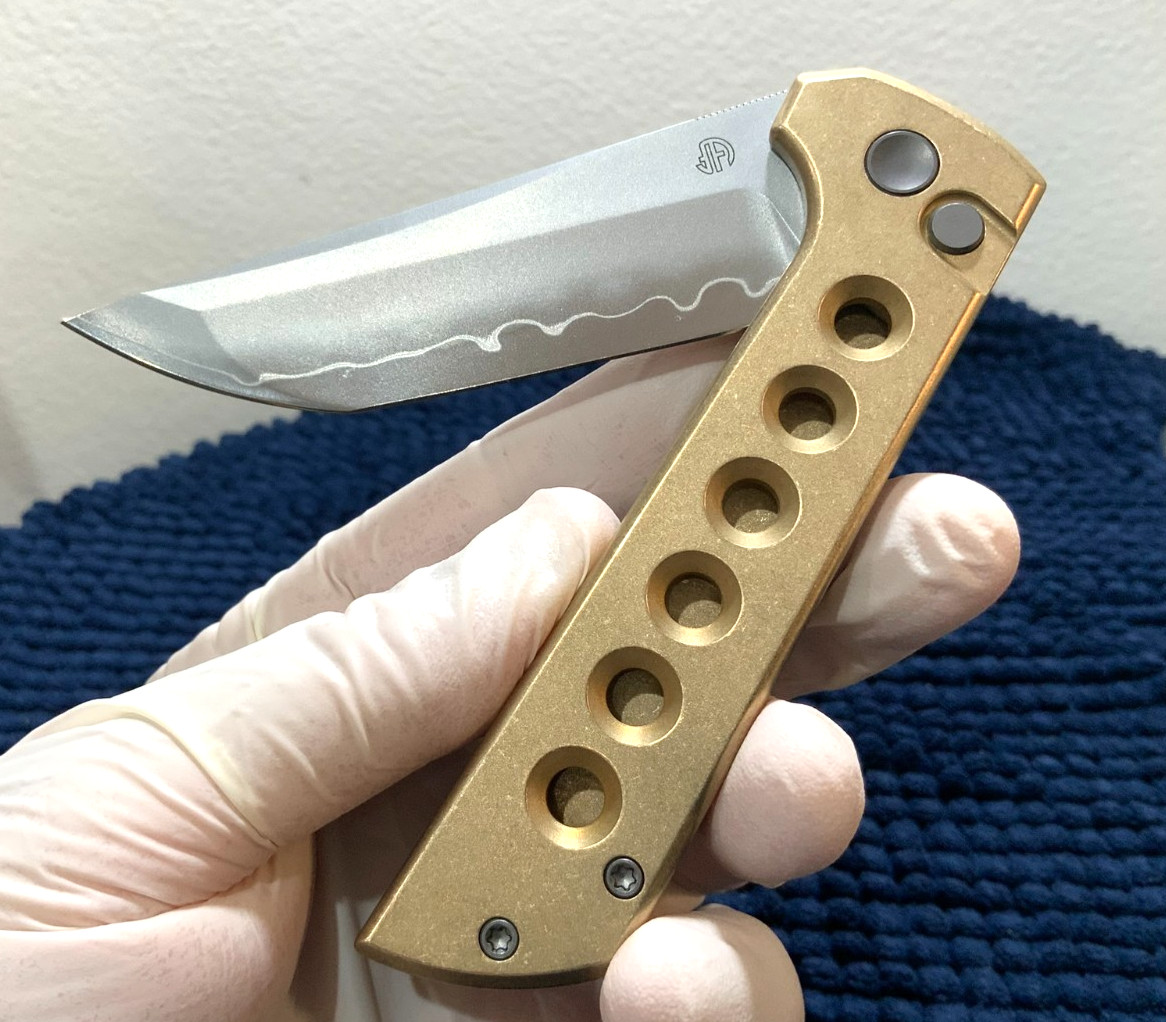 NMB *Heavy Metal* Chop 2 Bronze NMB2403B San Mai Tanto (7.5 Ounce) Blade Knife