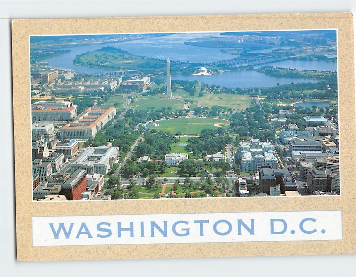 Postcard Panoramic View Of Washington DC