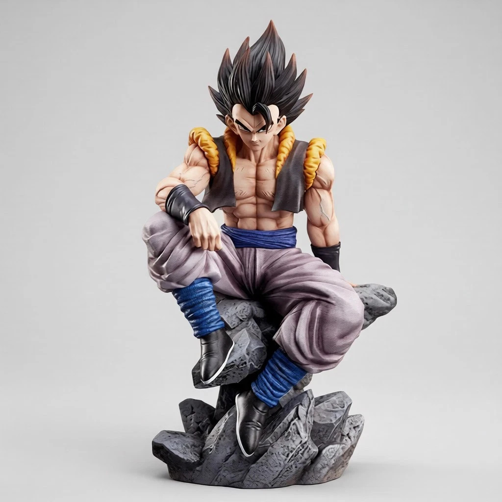 Dragon Ball Z 9in Gogeta Super Saiyan PVC Statue 3 Heads Collectible