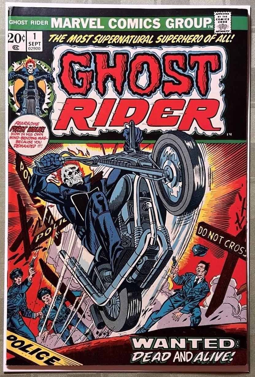 GHOST RIDER #1 1973 KEY ISSUE Raw Copy UNPRESSED—Outstanding Cover Eye Appeal