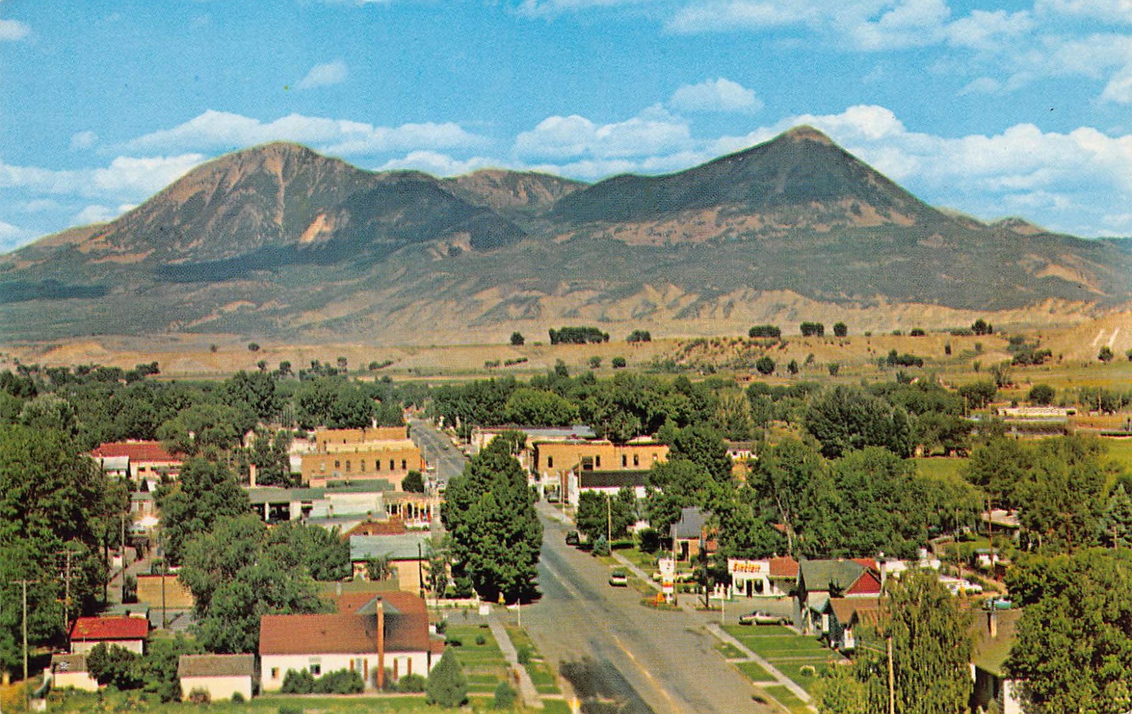 Hotchkiss Colorado CO Birdseye View Of Town Chrome Postcard