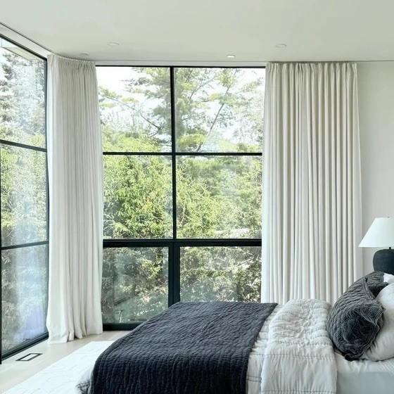 TWOPAGES Liz Linen Drape Pleated Curtains (2) 84\
