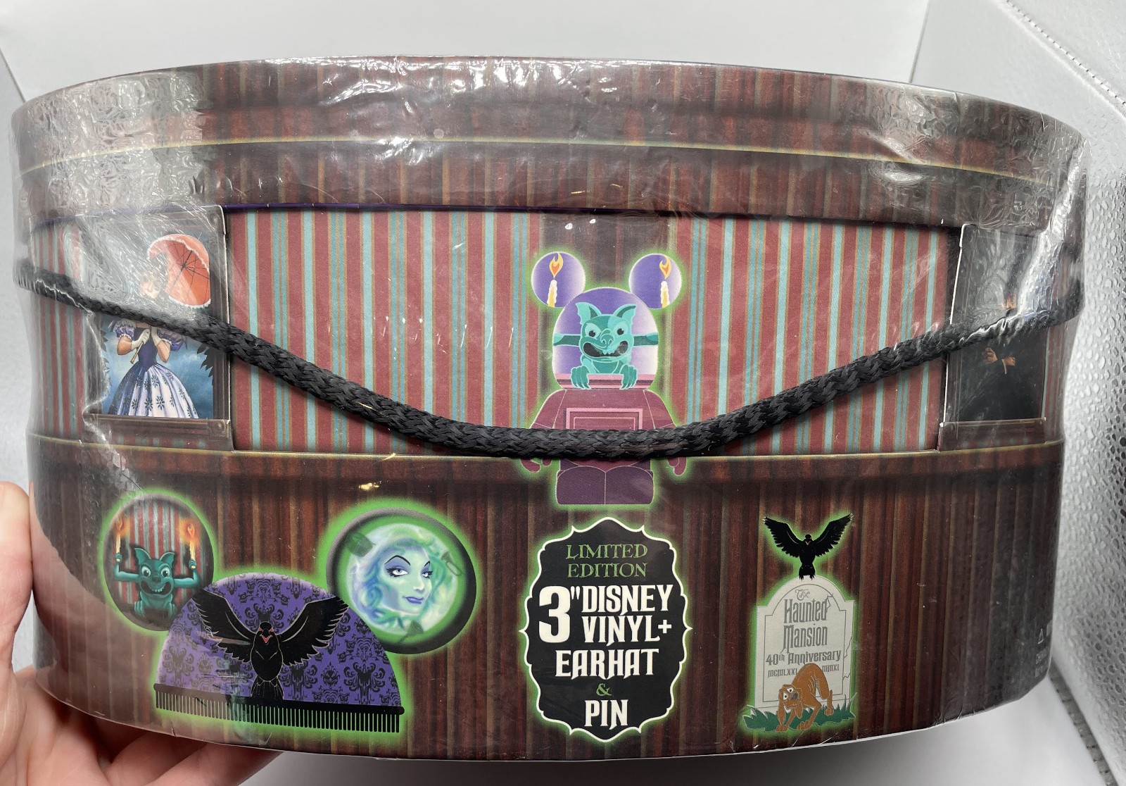 RARE MINT LE 1000 Disney Vinylmation Haunted Mansion 40th Anniv. Ear Hat Pin Set