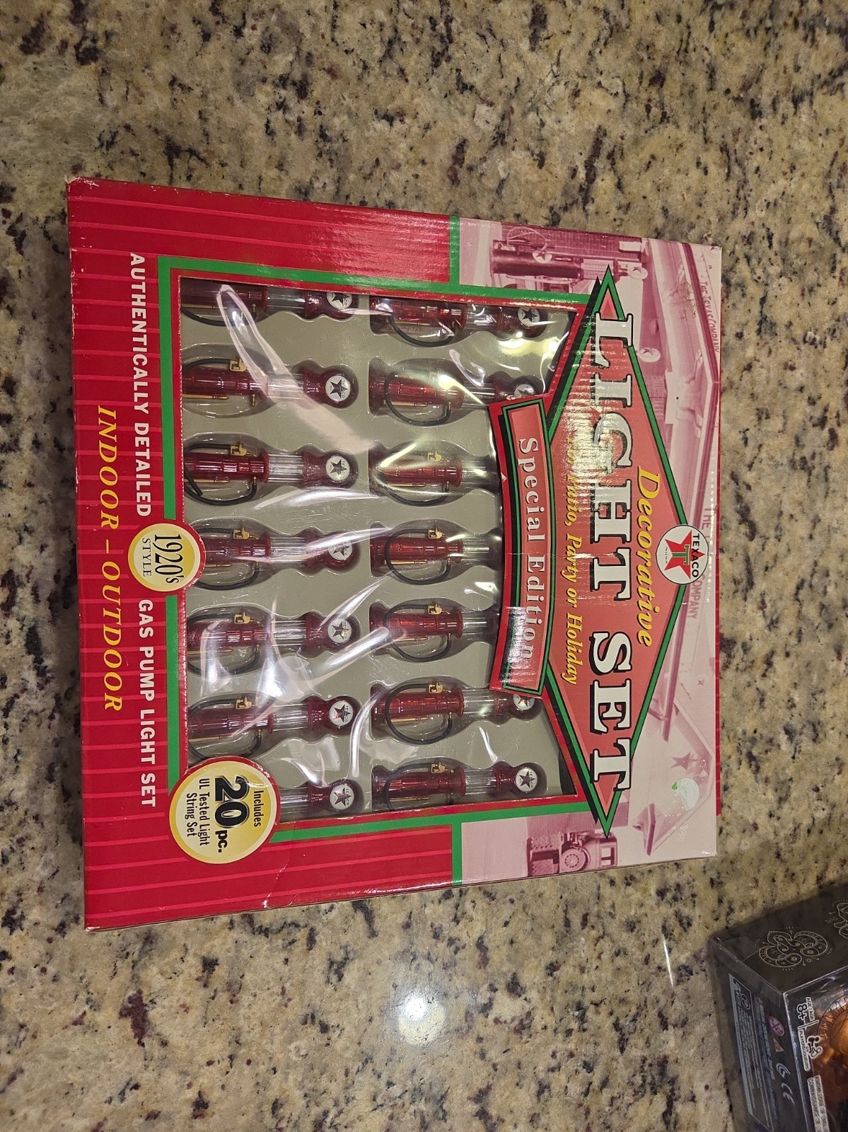 Vintage Texaco Gas Pump Light Set 20 Pc Special Edition 1920s Style Garage NIB
