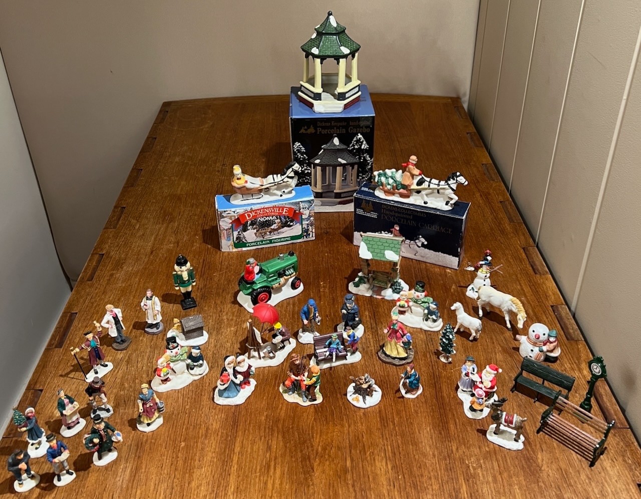 Vintage Christmas Village Accessories CUSTOM BUNDLE of 40 Pieces SAME DAY SHIP
