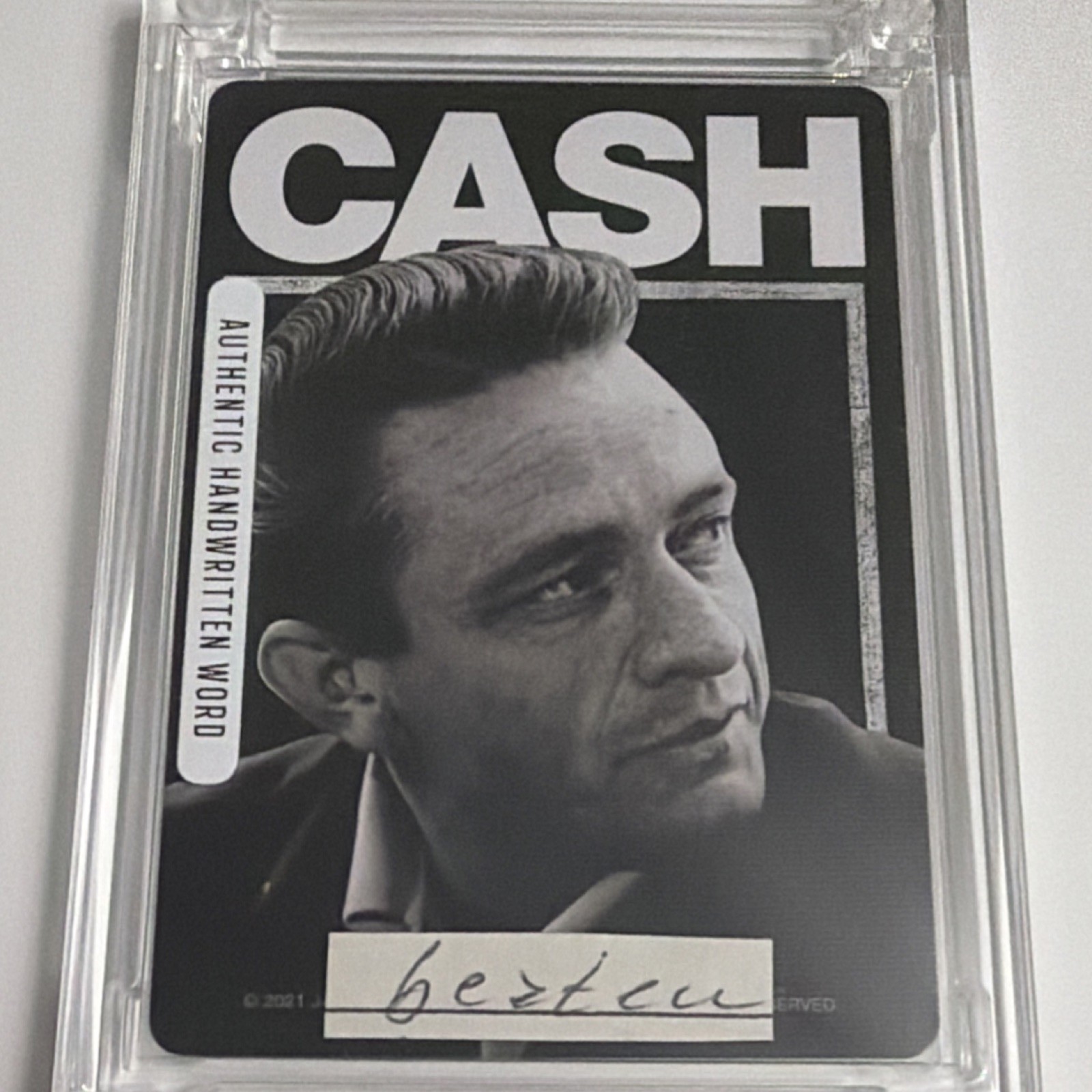 SportsCards A Word From CASH #6 Authentic Handwritten Word Hard Signed 2025