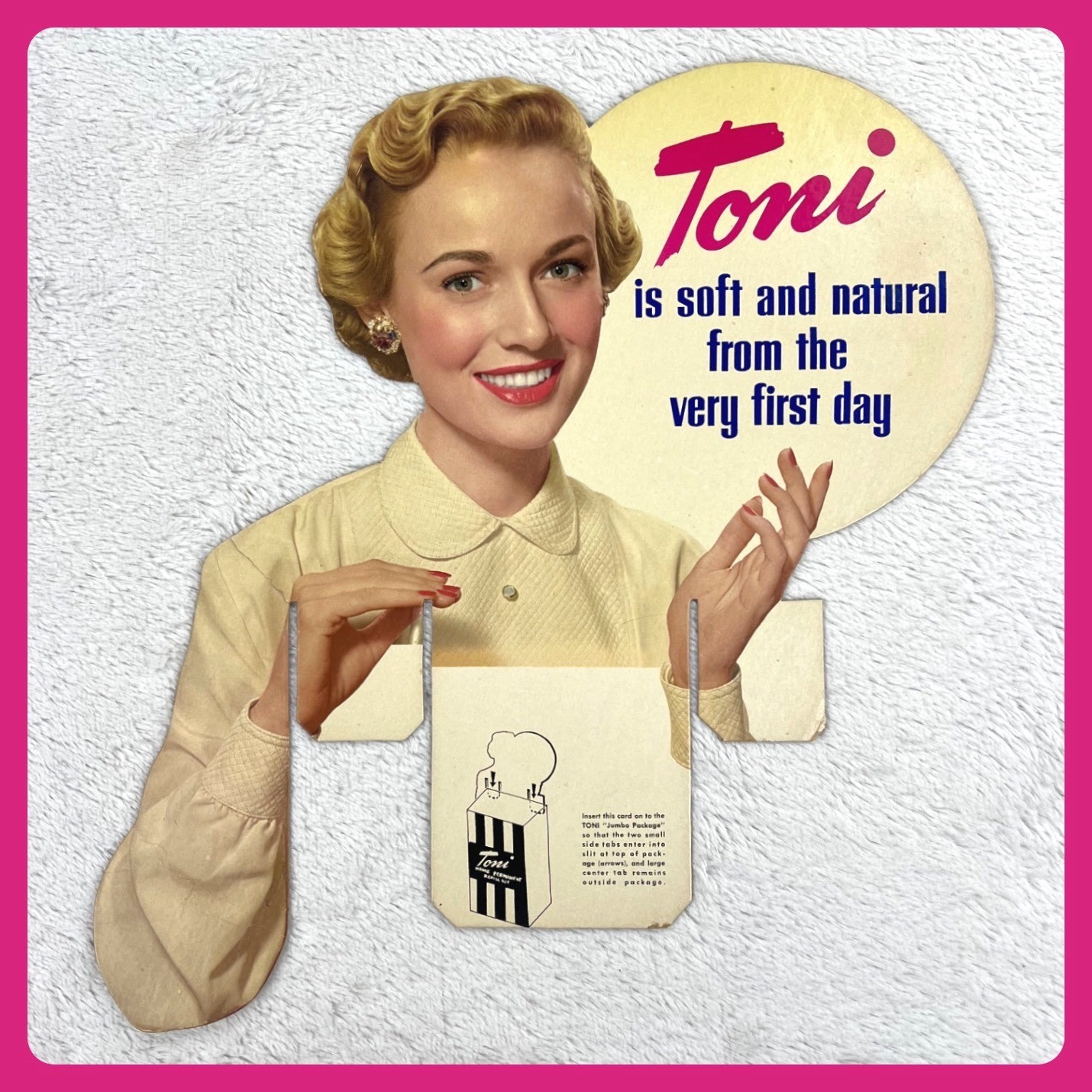 1950s Woman Toni Hair Vintage Advertising Sign 17\