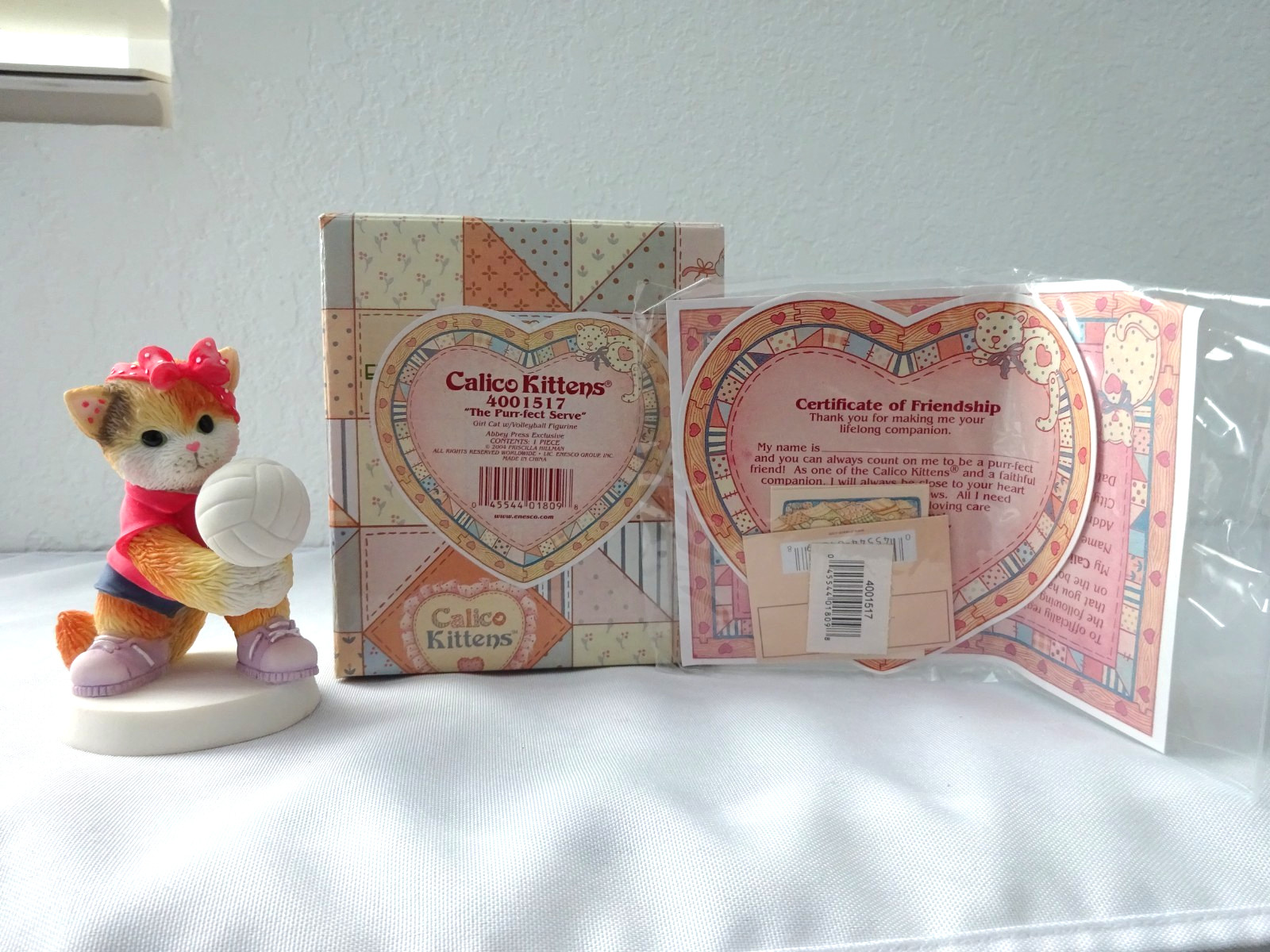 ENESCO CALICO KITTENS #4001517 THE PURR-FECT SERVE ABBY PRESS EXCLUSIVE NIB