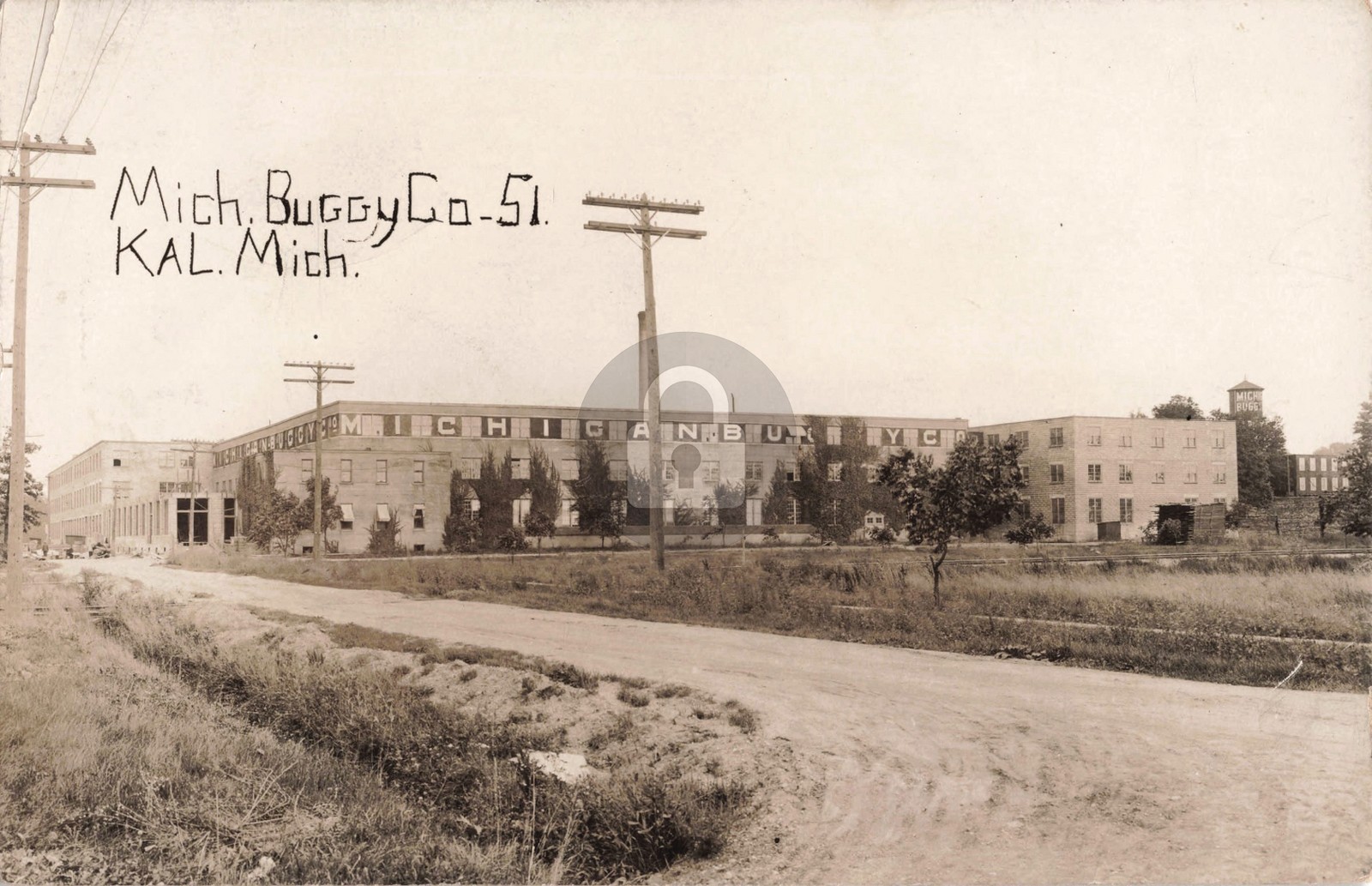 Street View Mich. Buggy Co., Kalamazoo MI Michigan RPPC Photo Postcard COPY