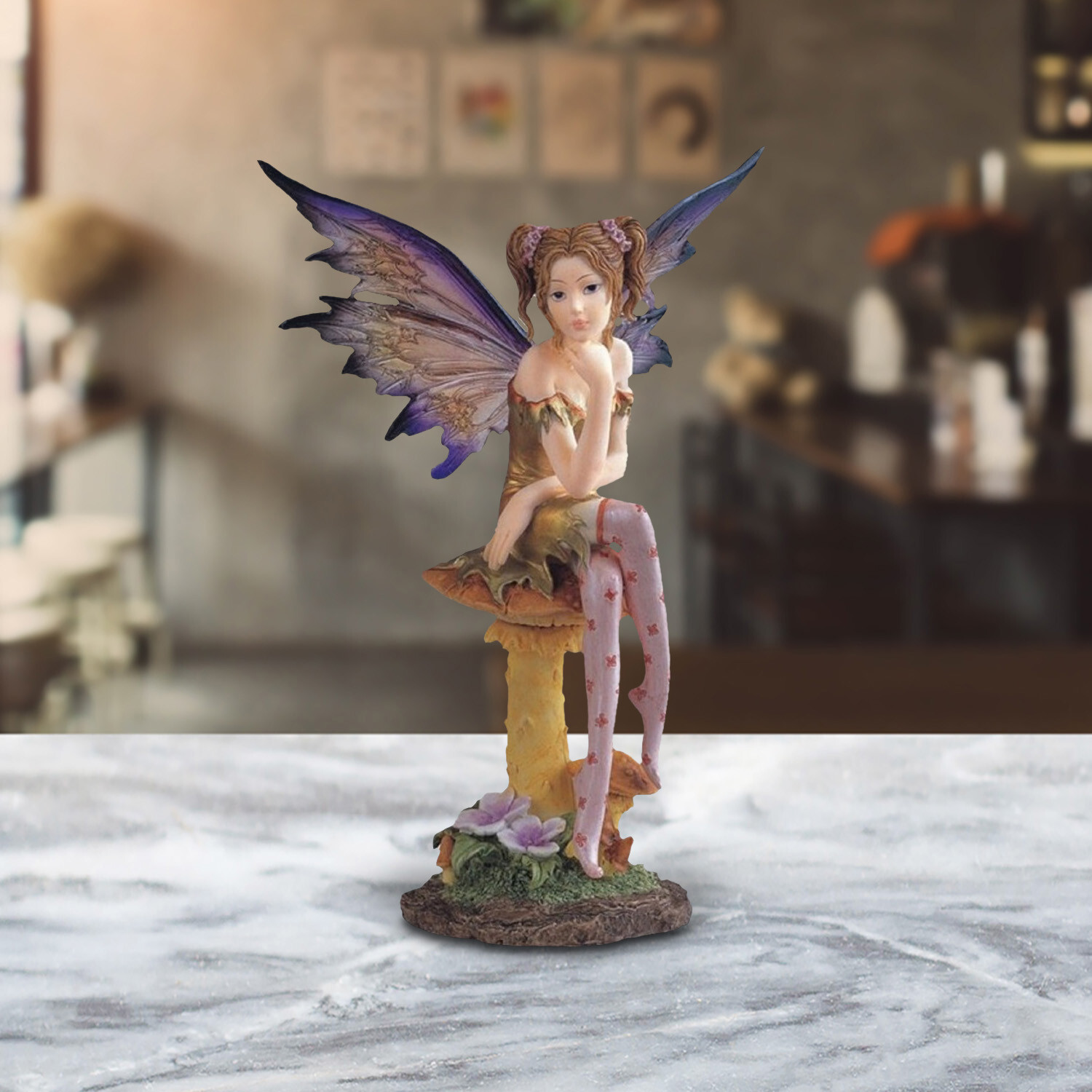 Golden Fairy with Clear Wings Statue 8 Golden Fairy with Clear Wings Statue 8