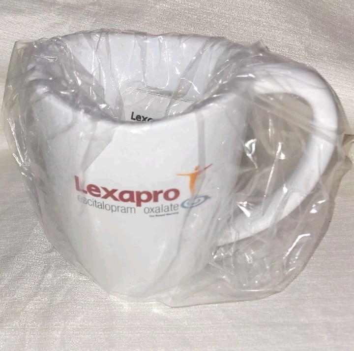 LEXAPRO Drug Pharmaceutical RX RARE Coffee Cup Mug Medical Advertisement 