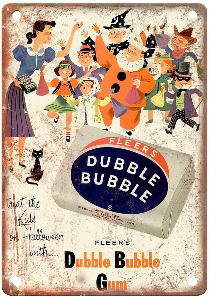 Vintage Bubble Gum Candy Wrapper Reproduction Retro Look Metal Sign N574