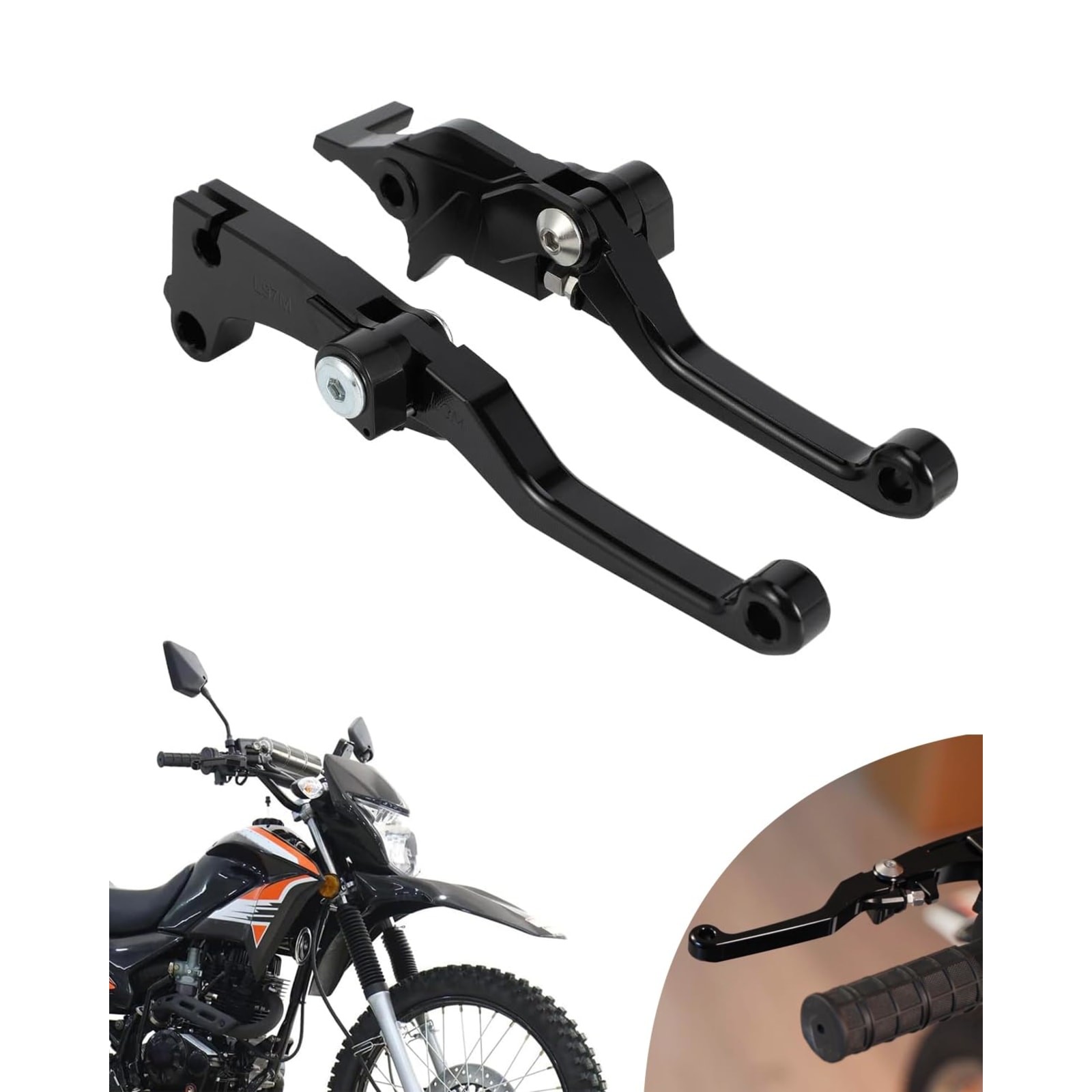 Black CNC 6061 Aluminum Clutch Brake Lever Set for Hawk 250 250cc Motorcycle
