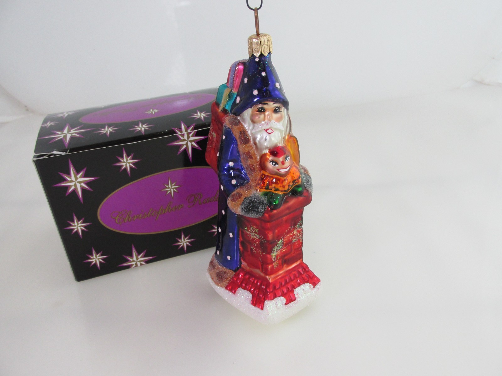 Christopher Radko Retired Glass Ornament Chimney Sweets Doll Presents