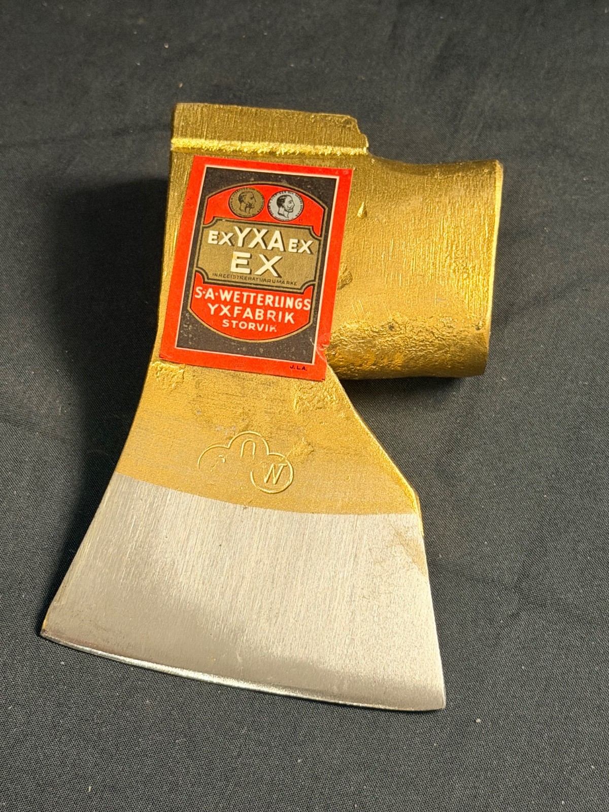 NOS Wetterlings Gold EX Collared Axe Head Sweden Unused Vintage 0.8kg