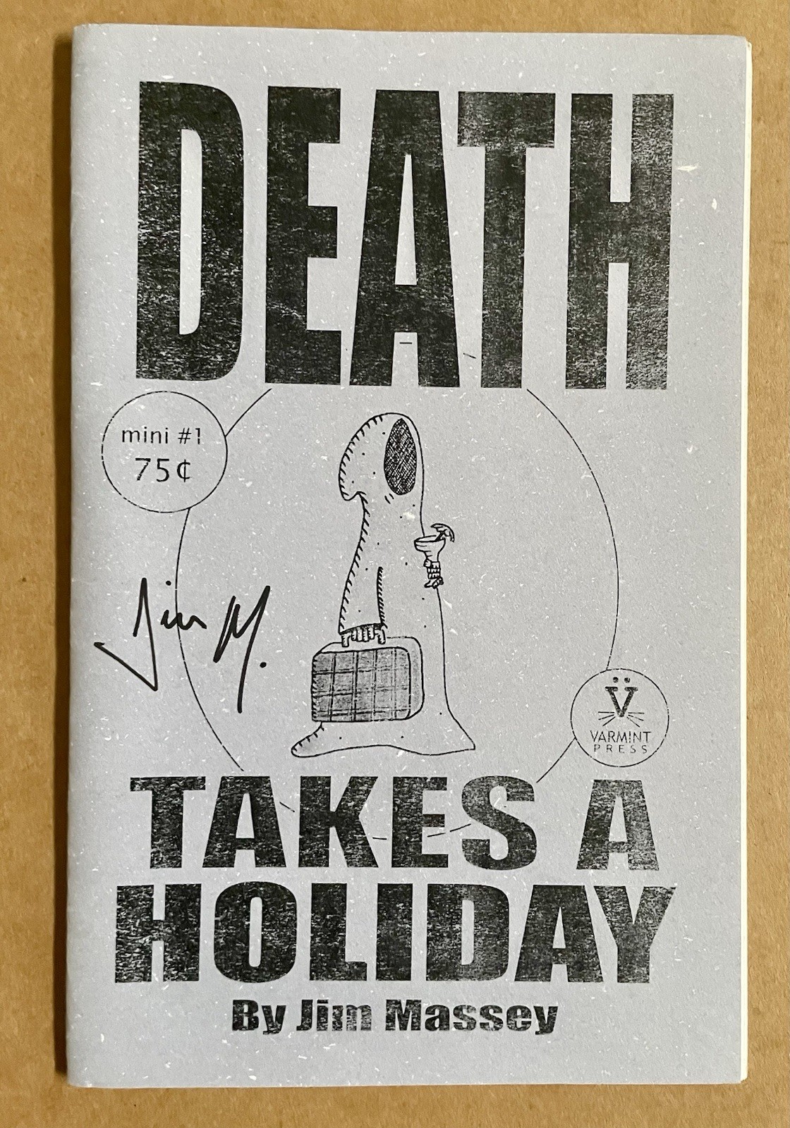 Death Takes a Holiday 1 Signed Jim Massey Mini-Comic Low Print Run  Comix HTF NM