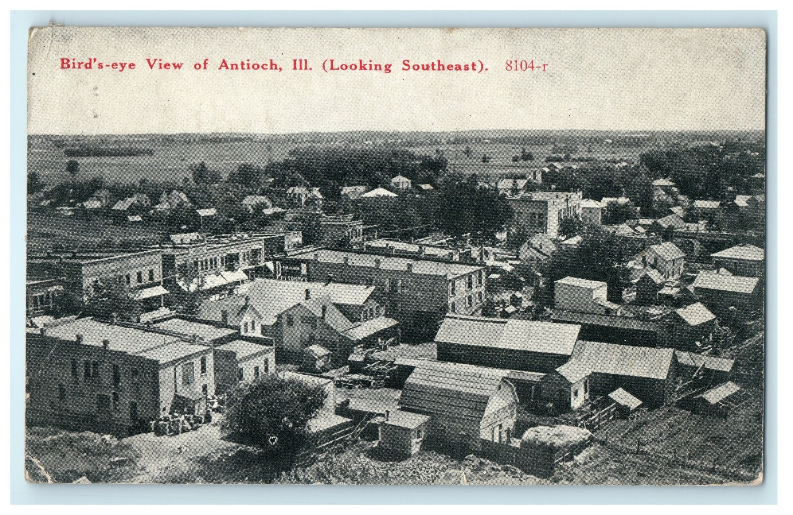 1920 Bird's-Eye View of Antioch III (Looking Southeast) Antique Postcard